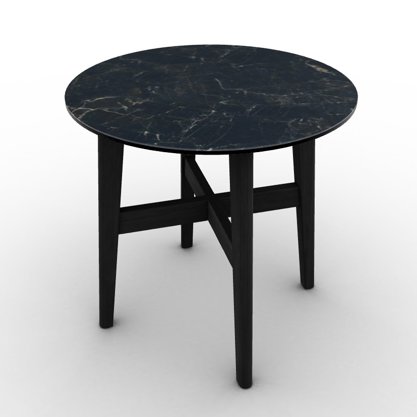 Abrey Laminated Ceramic-Glass/Wood Side Table
