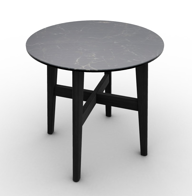 Abrey Laminated Ceramic-Glass/Wood Side Table