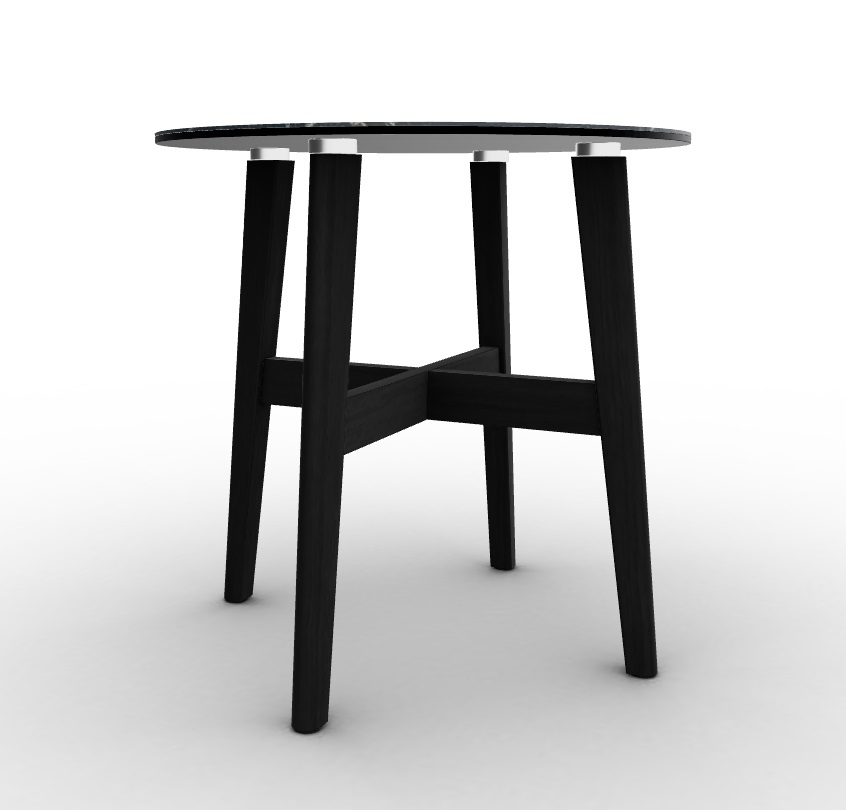 Abrey Laminated Ceramic-Glass/Wood Side Table
