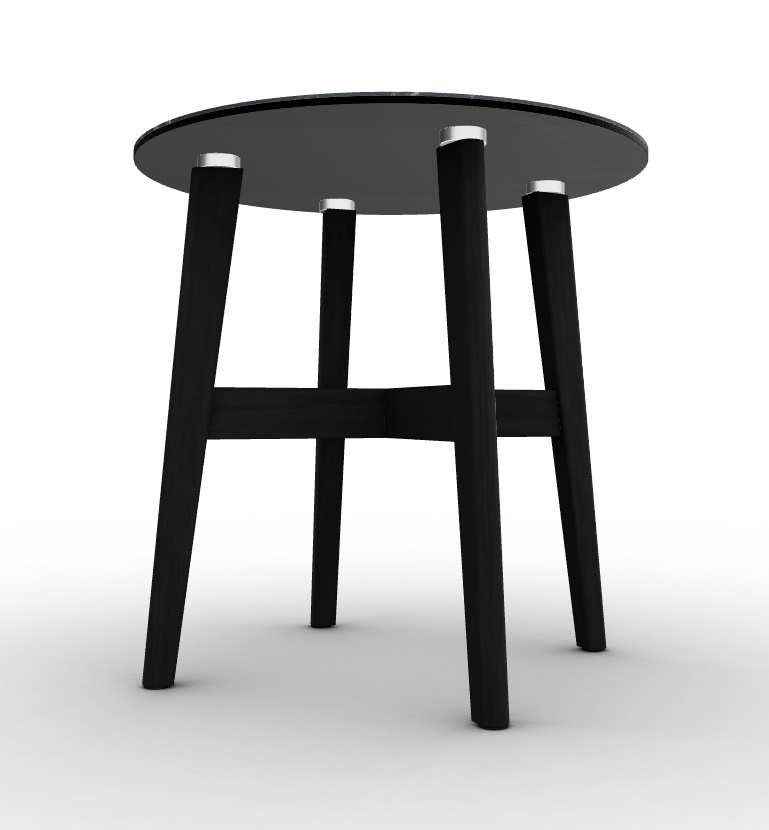 Abrey Laminated Ceramic-Glass/Wood Side Table