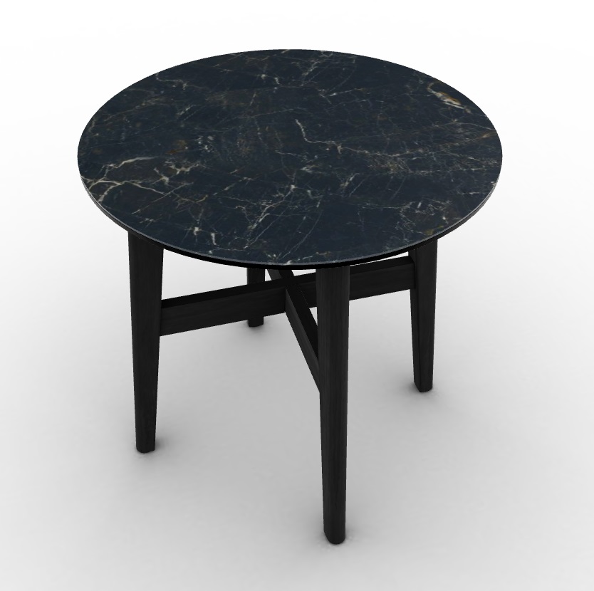 Abrey Laminated Ceramic-Glass/Wood Side Table