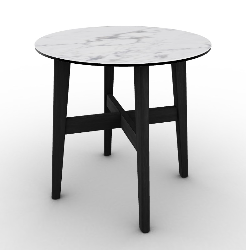 Abrey Laminated Ceramic-Glass/Wood Side Table