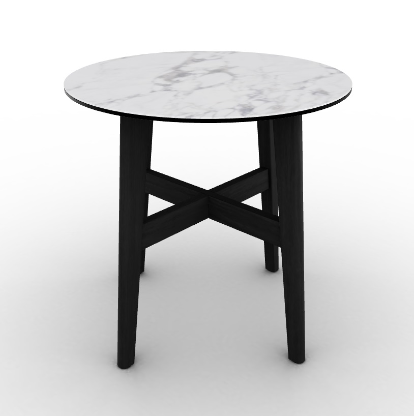 Abrey Laminated Ceramic-Glass/Wood Side Table