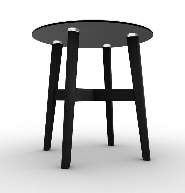 Abrey Laminated Ceramic-Glass/Wood Side Table