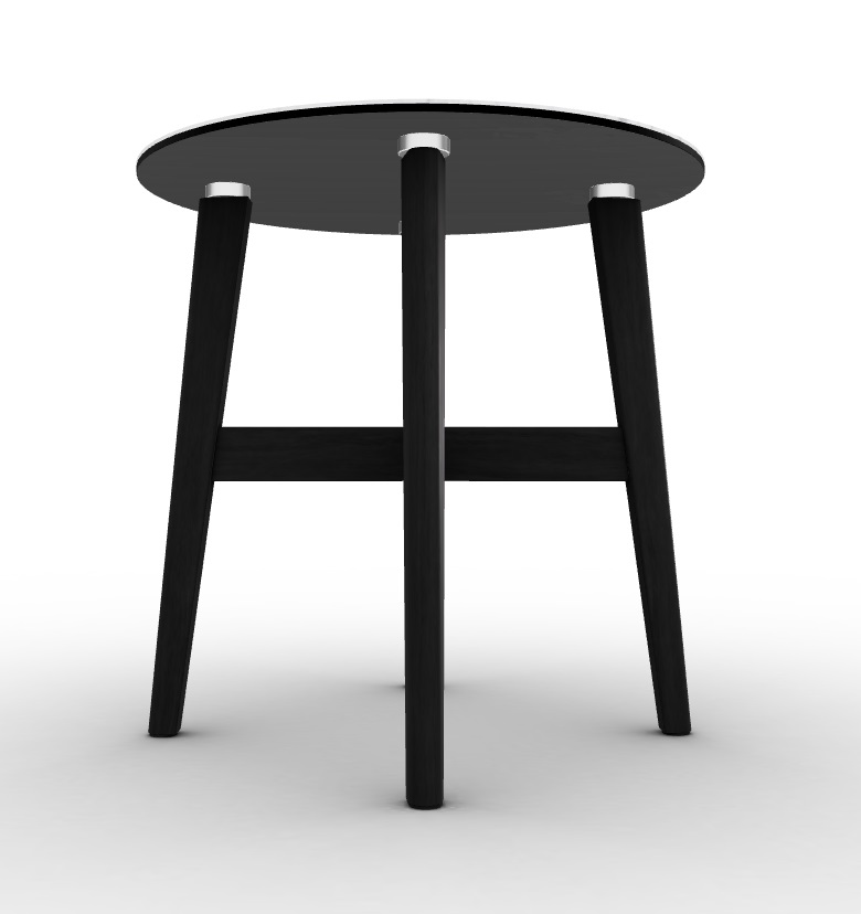 Abrey Laminated Ceramic-Glass/Wood Side Table