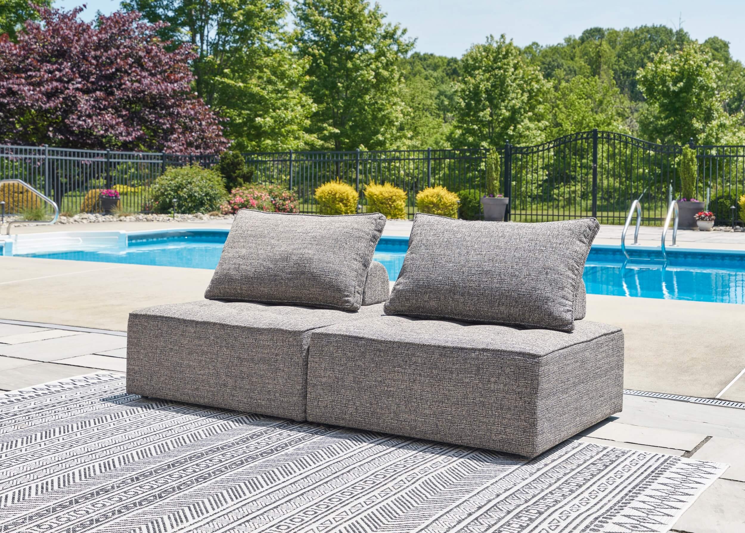 Bree Zee 2-Piece Outdoor Nuvella Fabric Lounge Set