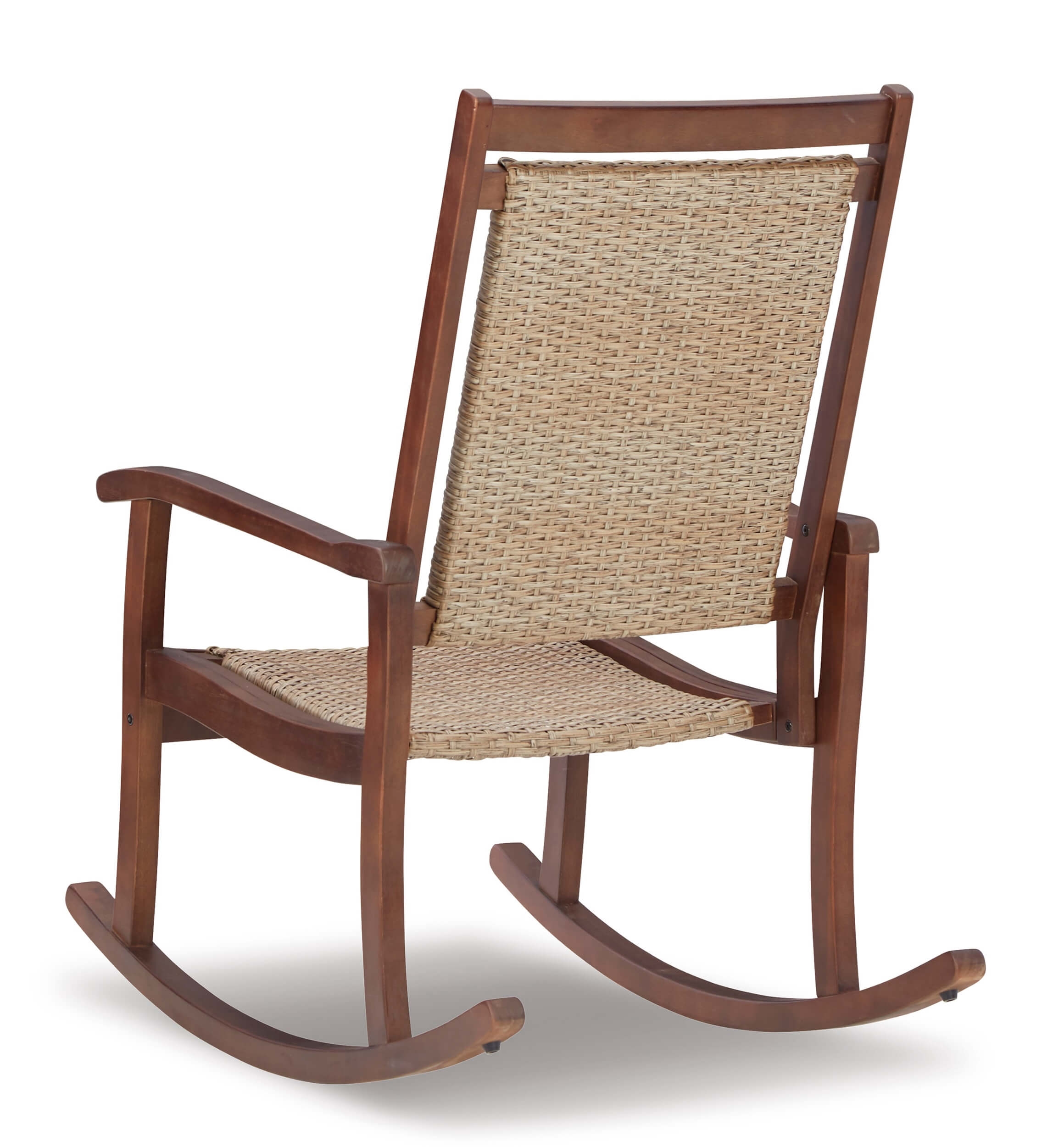 Emani Outdoor Eucalyptus Wood/Resin Rocking Chair