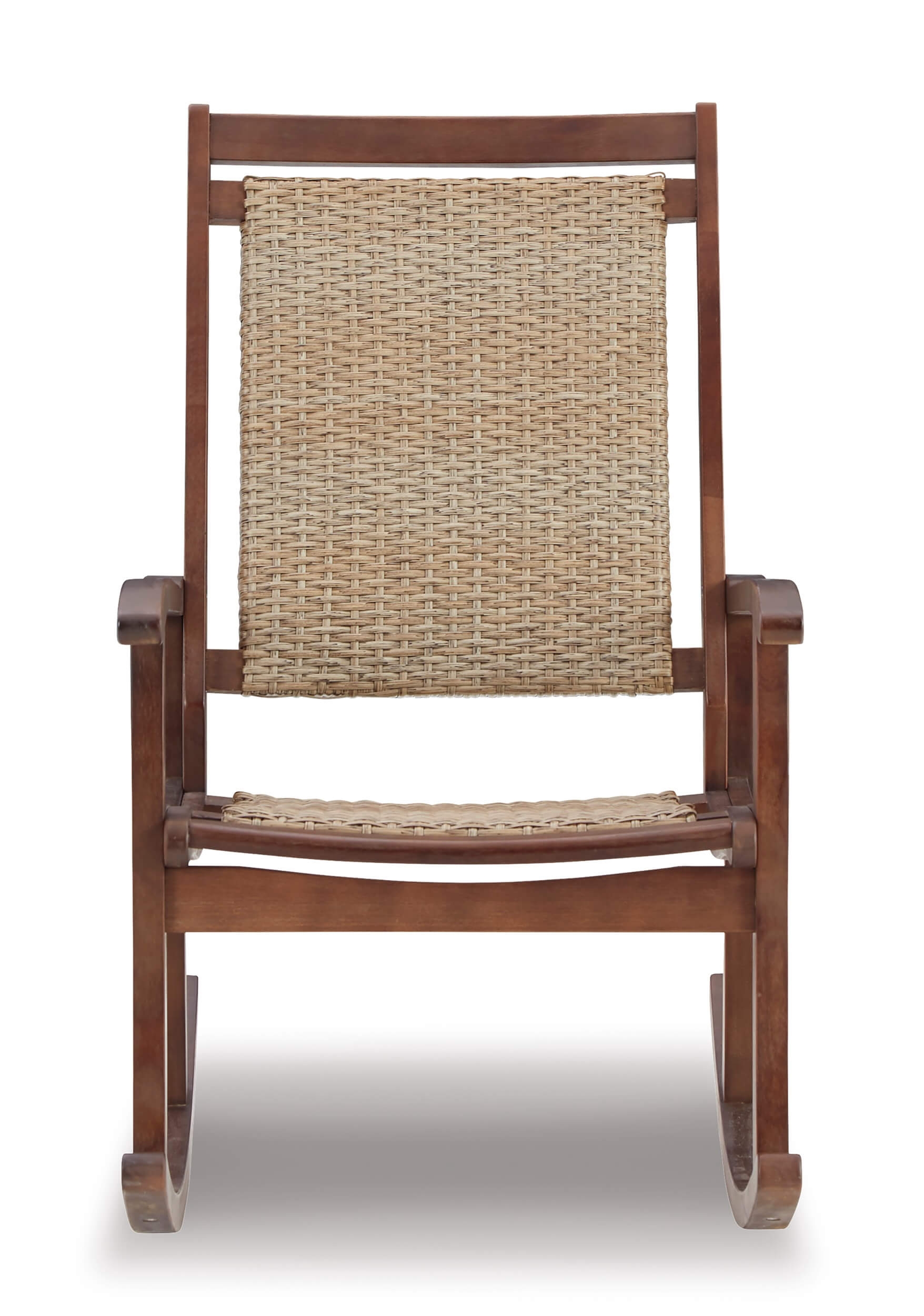 Emani Outdoor Eucalyptus Wood/Resin Rocking Chair