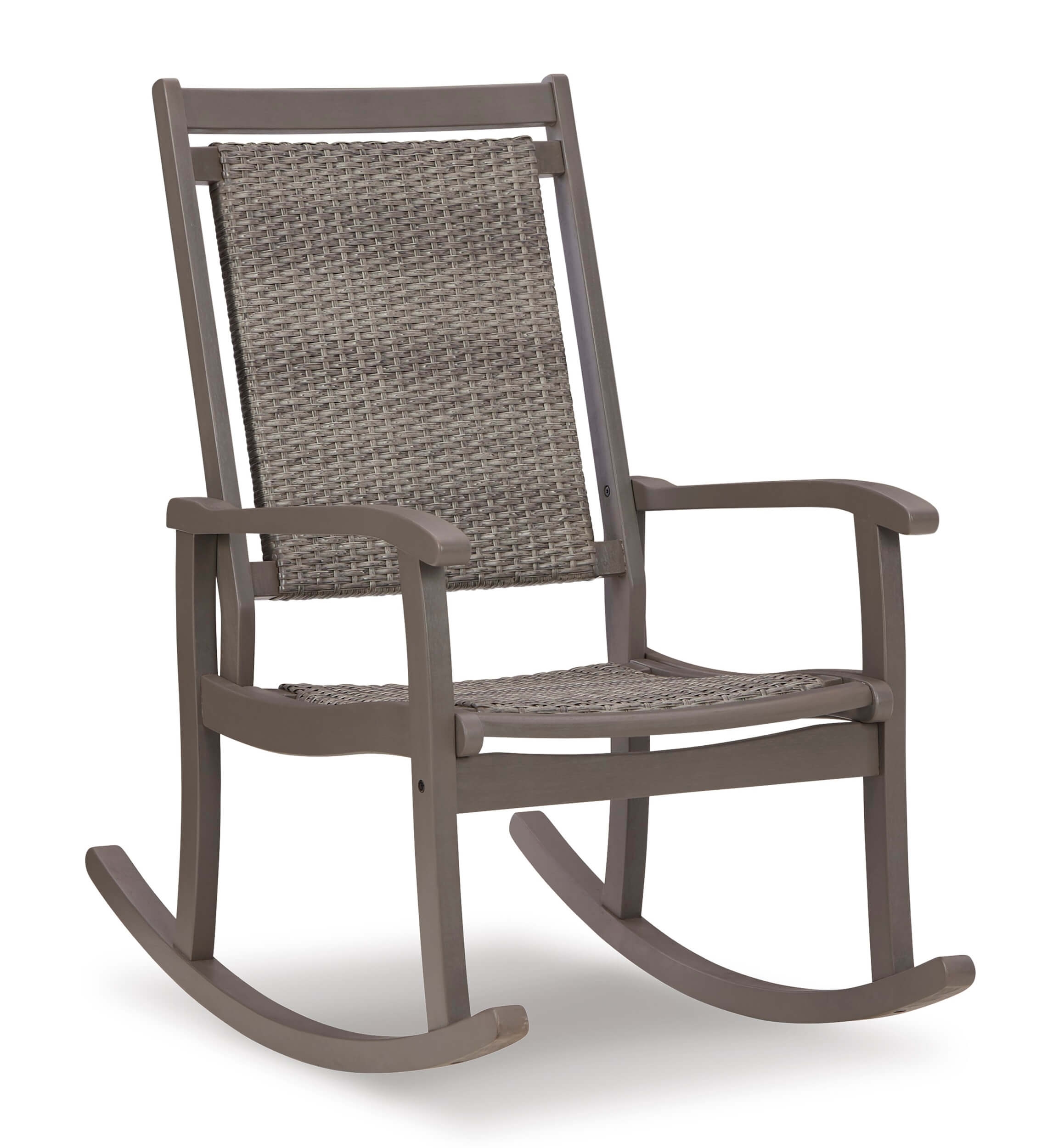 Emani Outdoor Eucalyptus Wood/Resin Rocking Chair
