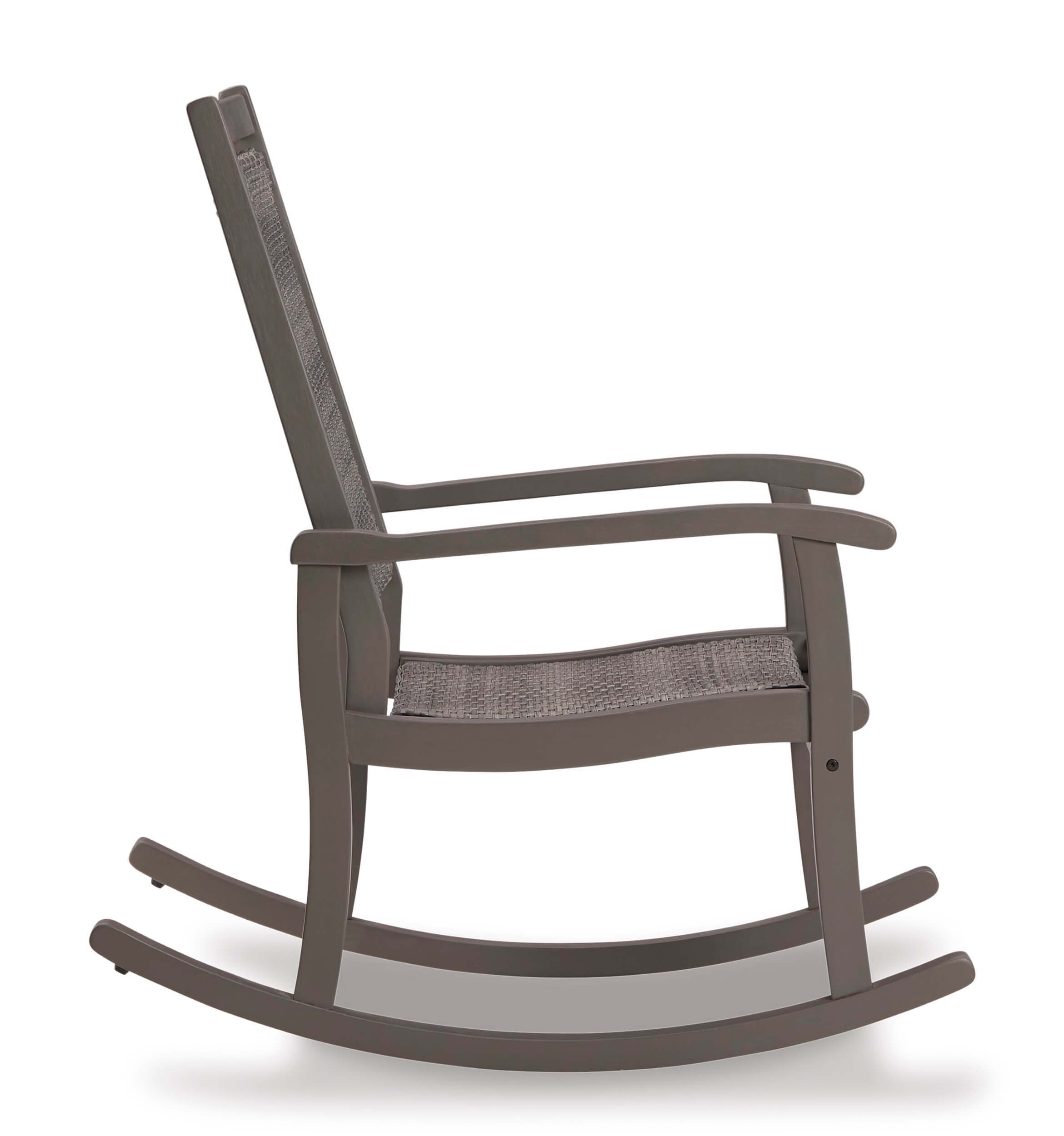 Emani Outdoor Eucalyptus Wood/Resin Rocking Chair
