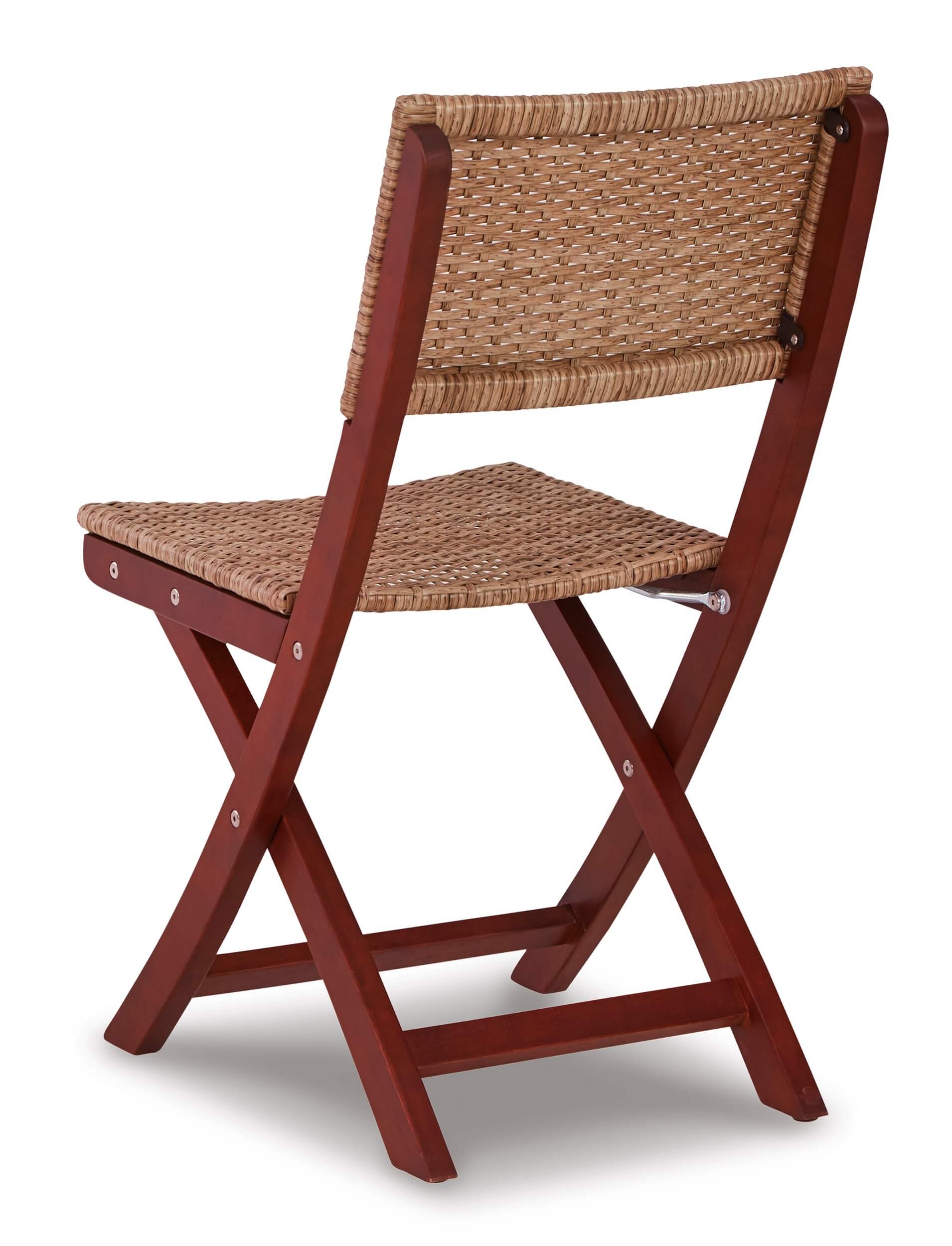 Safari Peak 3-Piece Outdoor Resin Wicker/Eucalyptus Wood Dining Set