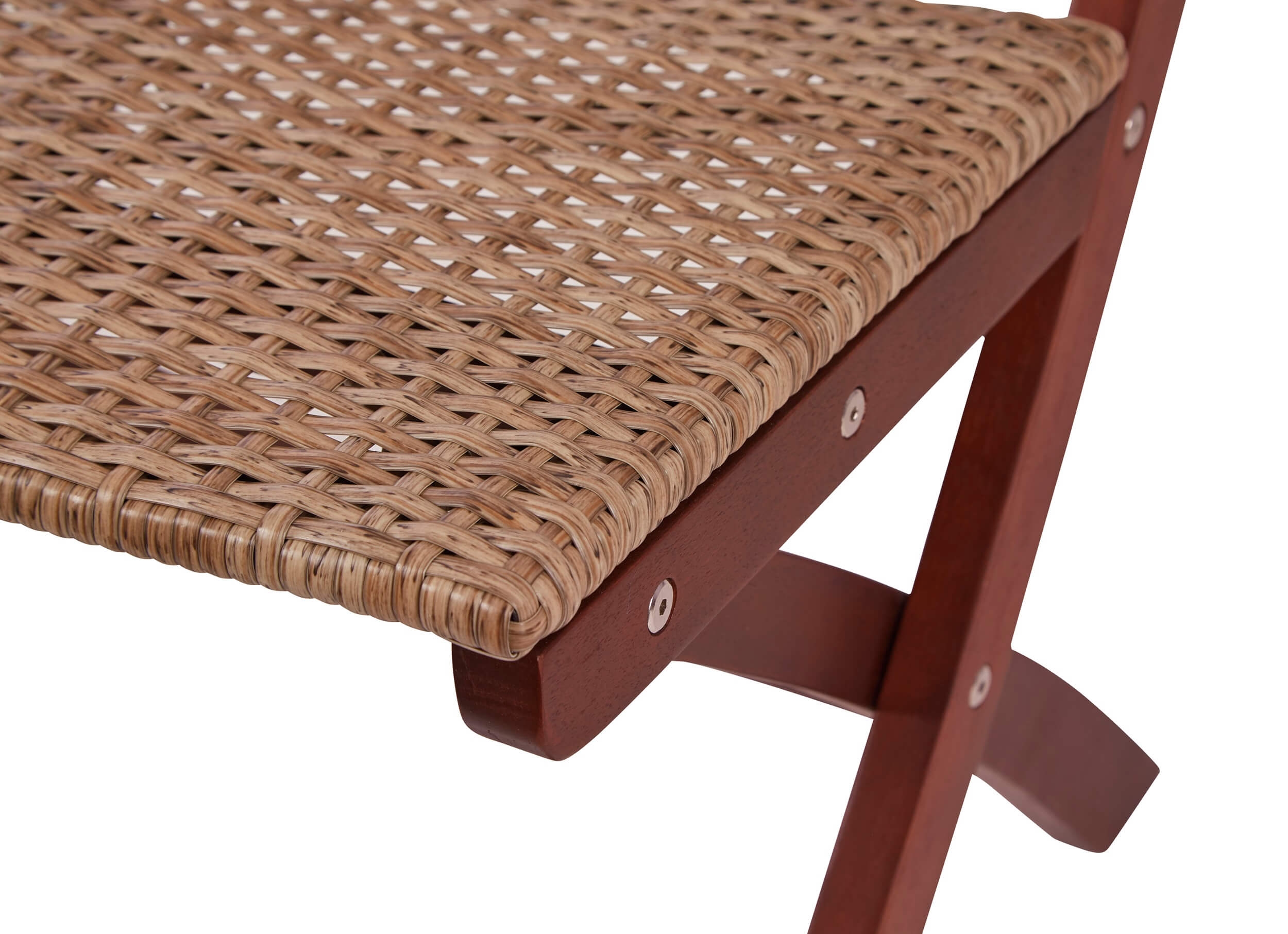 Safari Peak 3-Piece Outdoor Resin Wicker/Eucalyptus Wood Dining Set
