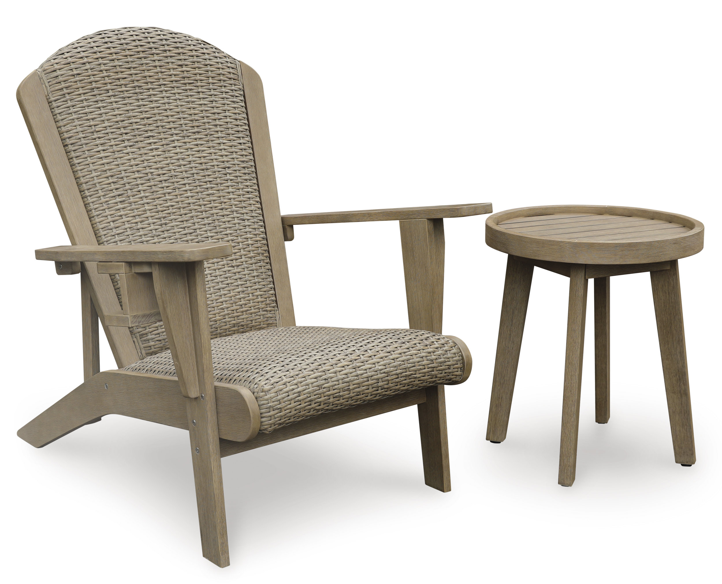 Marina Sun Resin Wicker/Wood Adirondack Chair