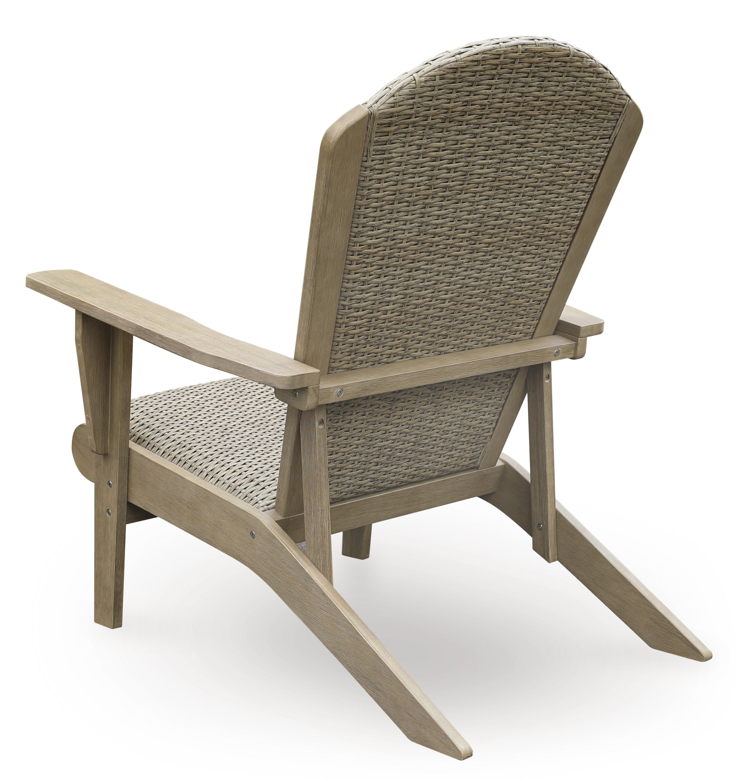 Marina Sun Resin Wicker/Wood Adirondack Chair