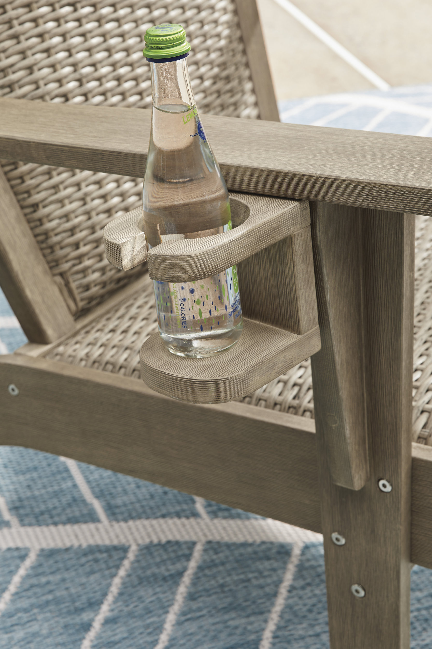 Marina Sun Resin Wicker/Wood Adirondack Chair