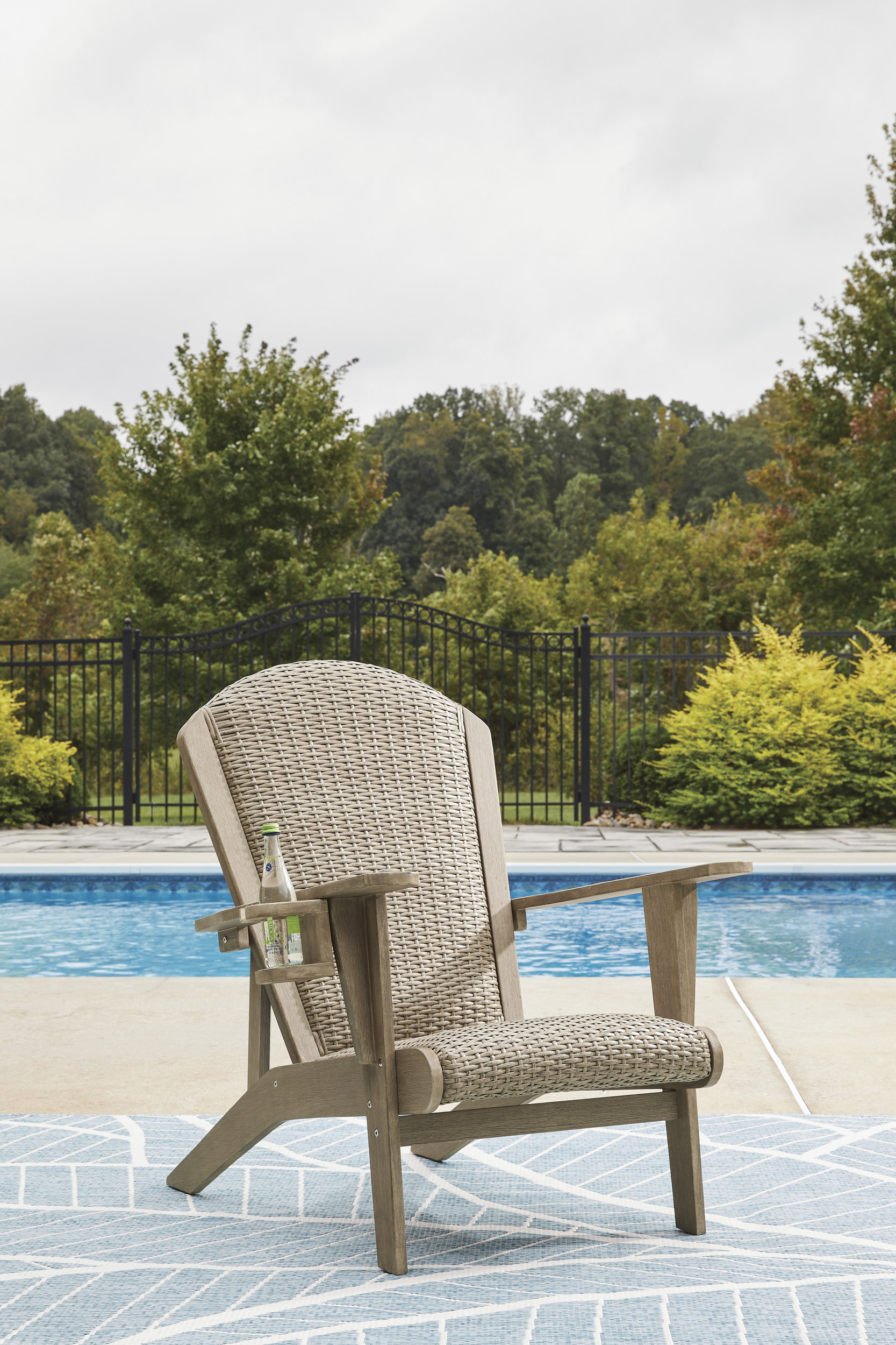 Marina Sun Resin Wicker/Wood Adirondack Chair