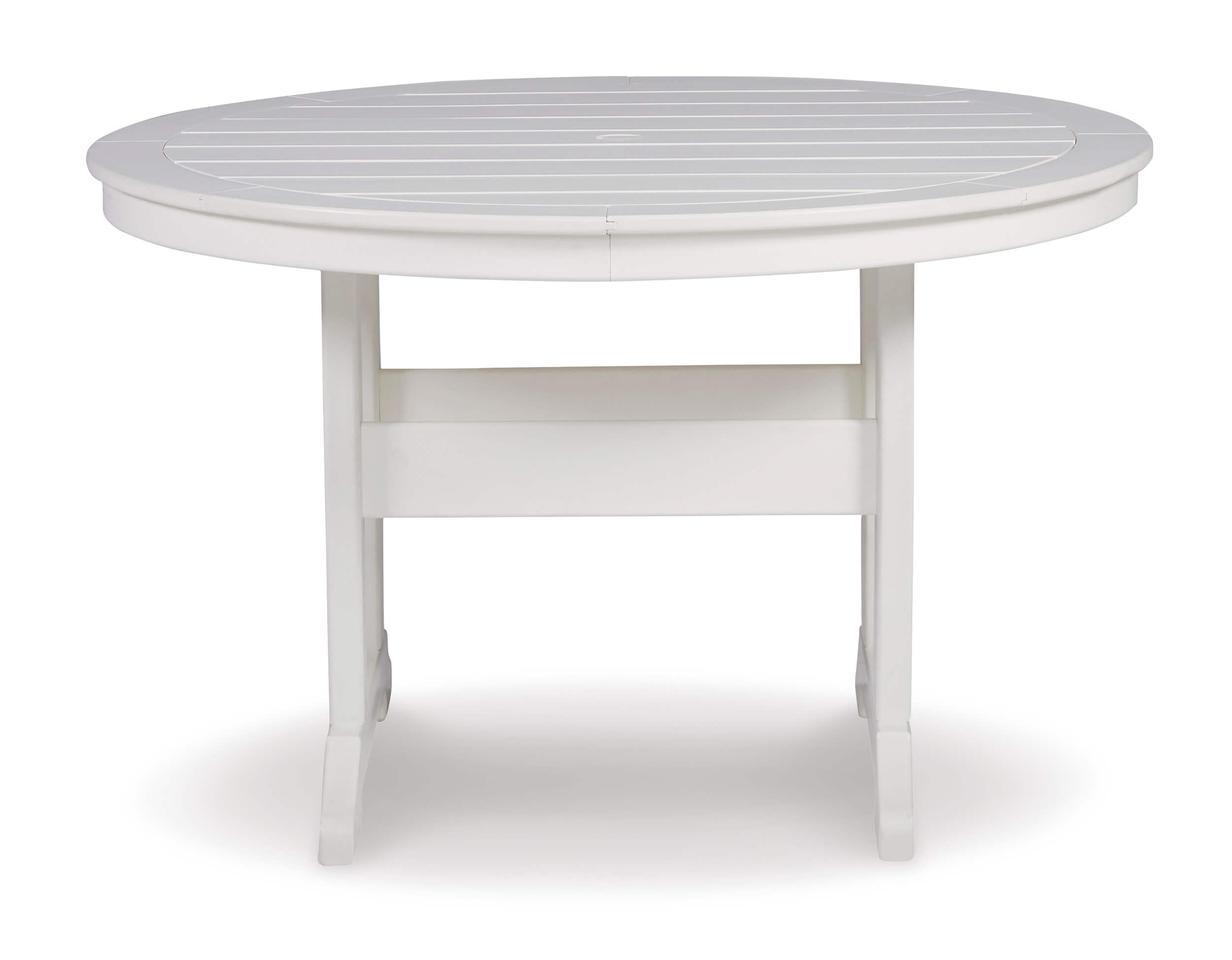 Crescent Outdoor High-Density Polyethylene Round Dining Table