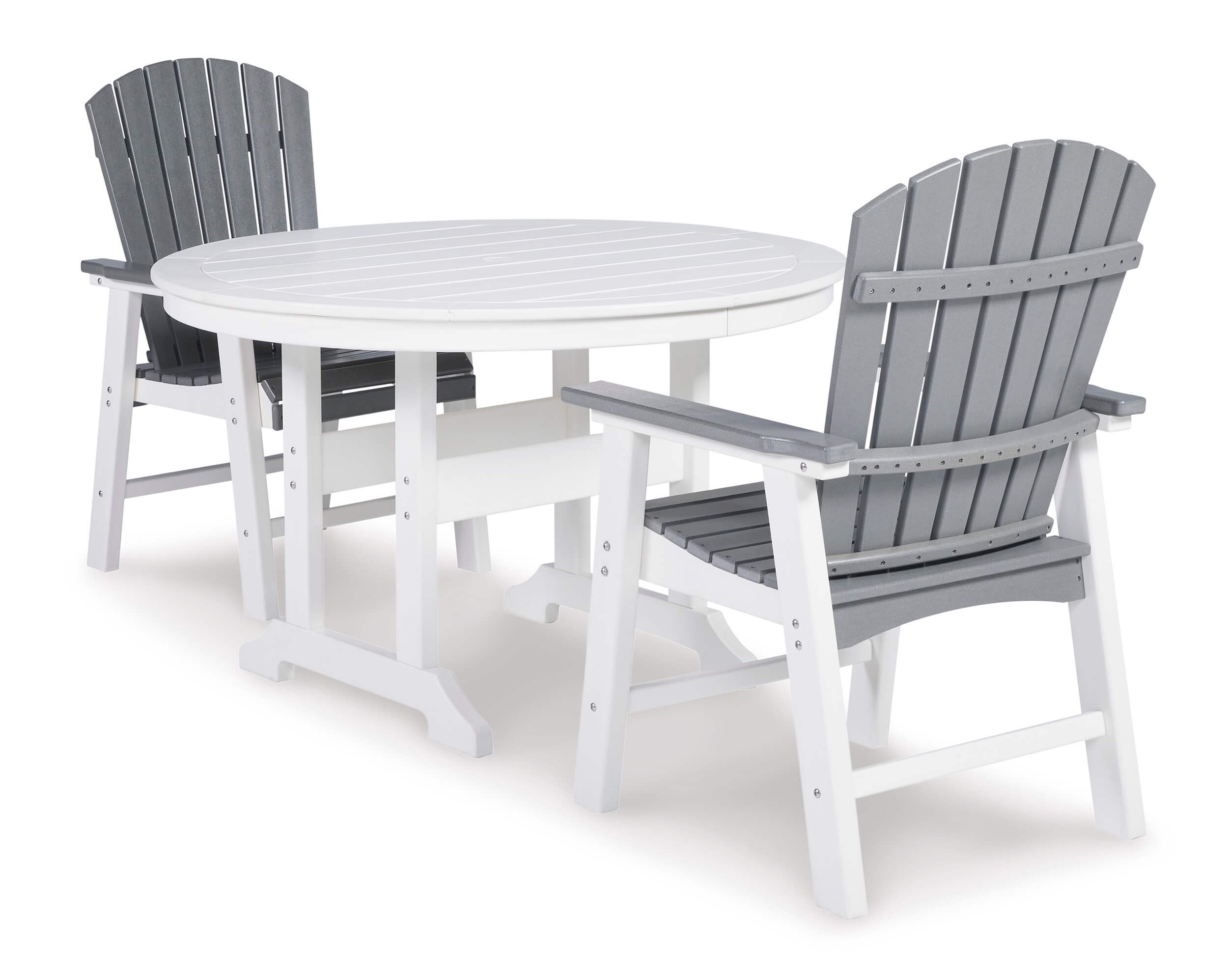 Crescent Outdoor High-Density Polyethylene Round Dining Table
