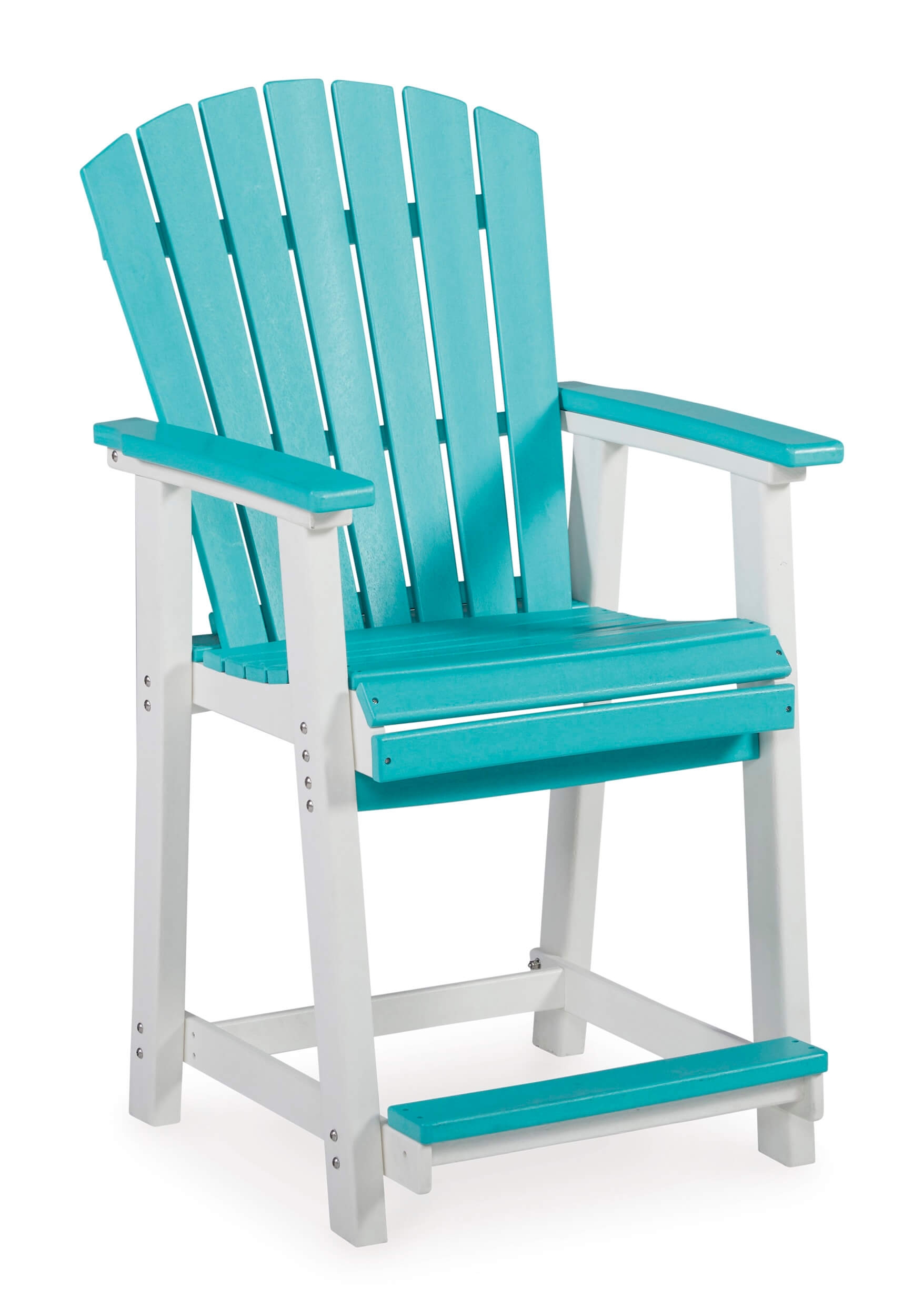 Eisely Outdoor High-Density Polyethylene Counter Height Barstool, Set of 2