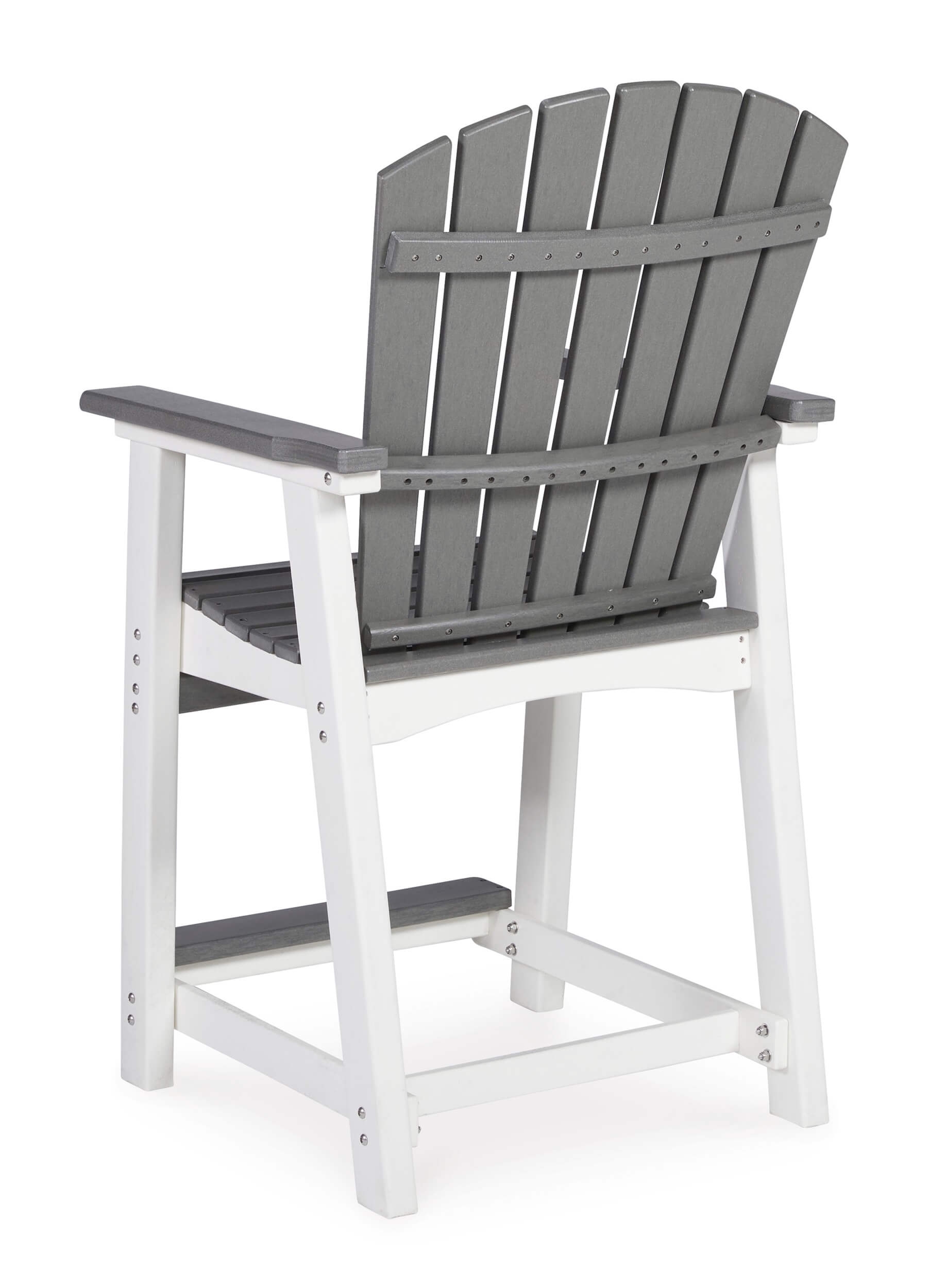 Transville Outdoor High-Density Polyethylene Counter Height Barstool, Set of 2