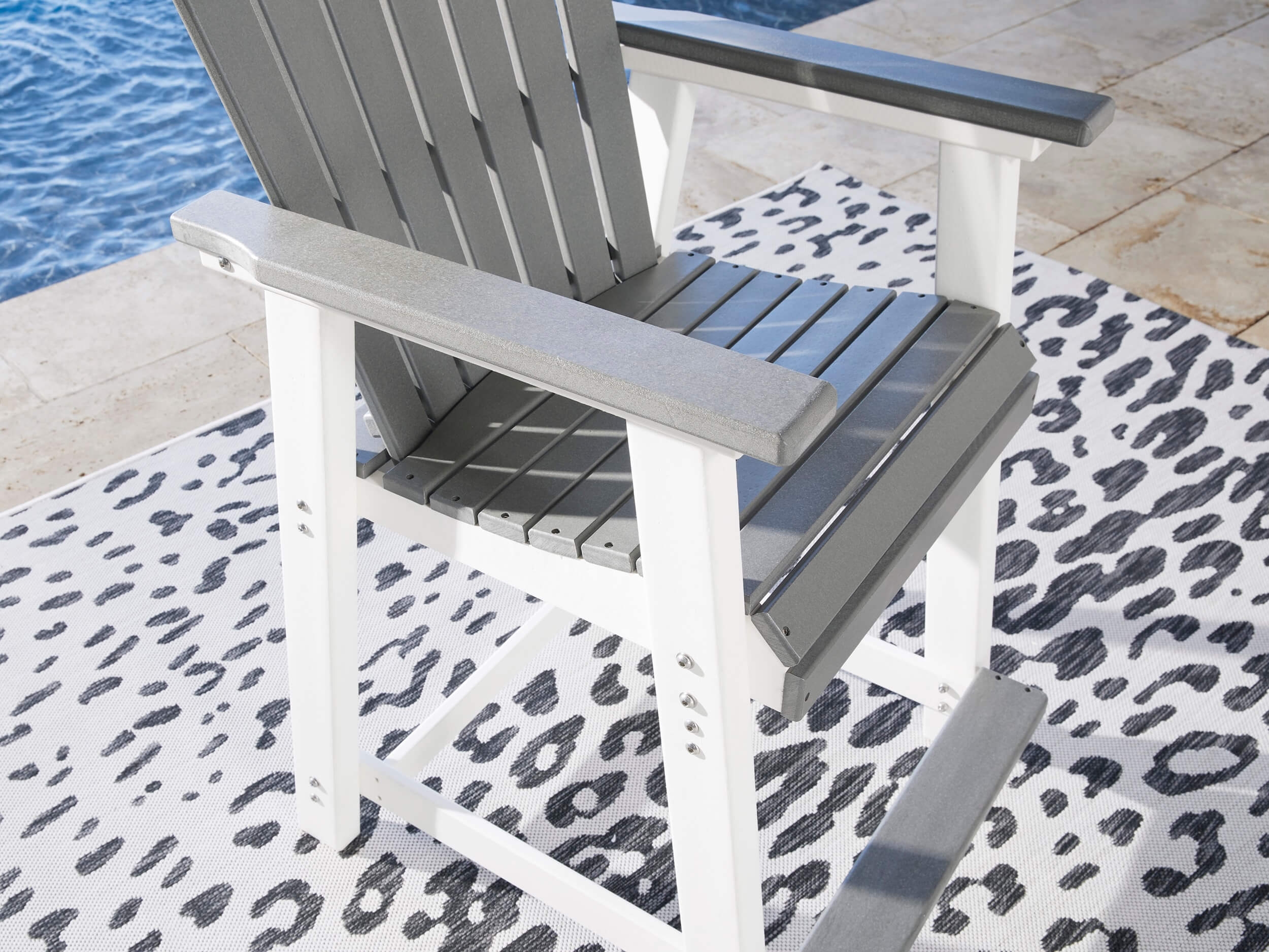 Transville Outdoor High-Density Polyethylene Counter Height Rectangular Dining Set