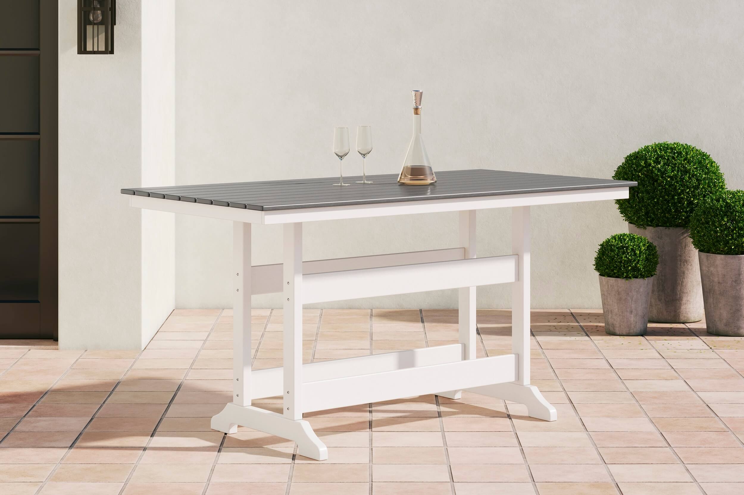 Transville Outdoor High-Density Polyethylene Counter Height Dining Table