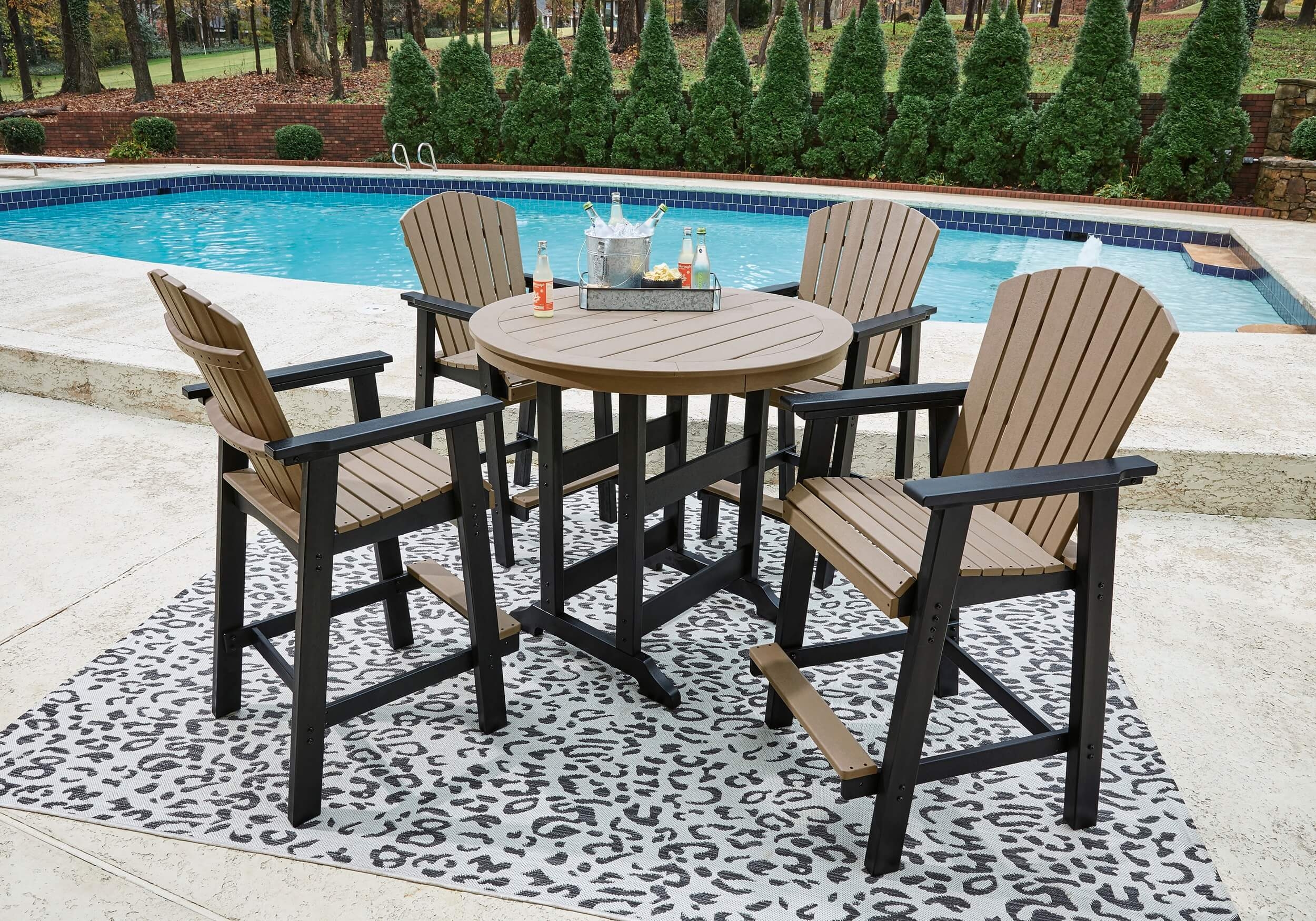 Fairen Trail Outdoor High-Density Polyethylene Bar Height Dining Set
