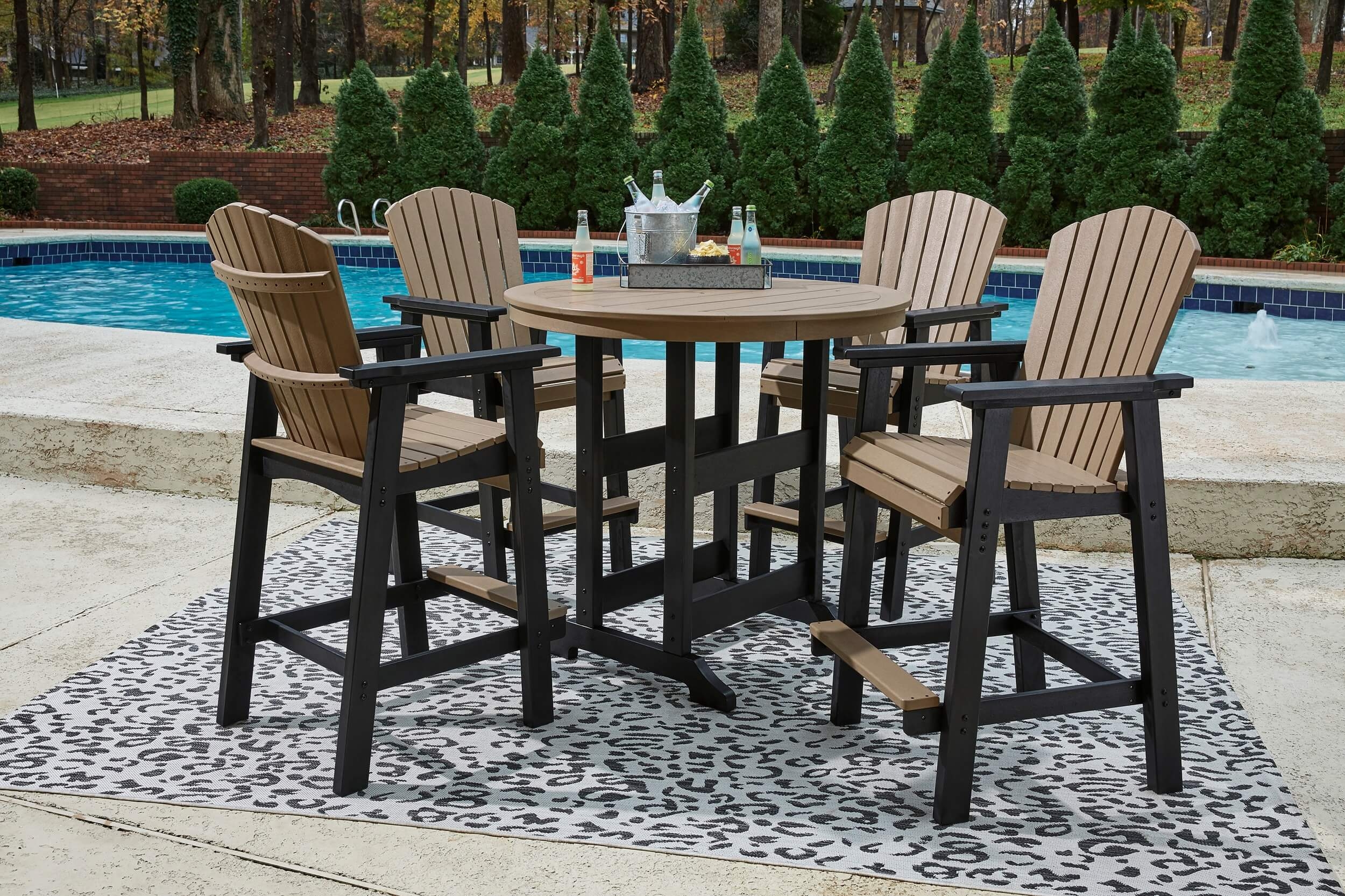 Fairen Trail Outdoor High-Density Polyethylene Bar Height Dining Set