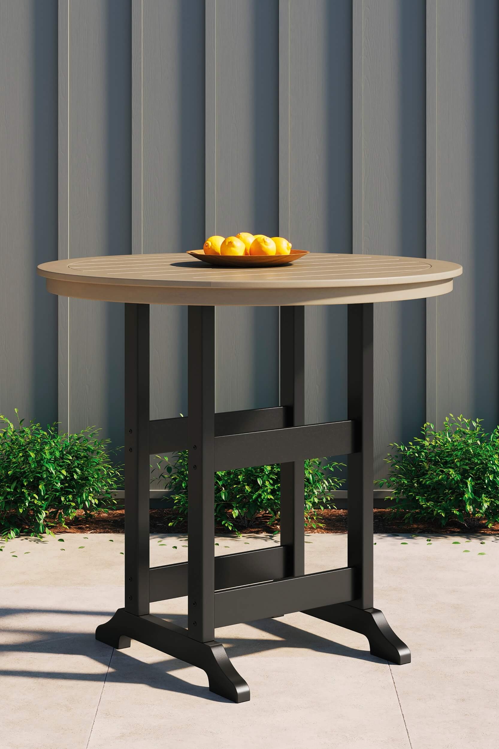 Fairen Trail Outdoor High-Density Polyethylene Round Bar Table