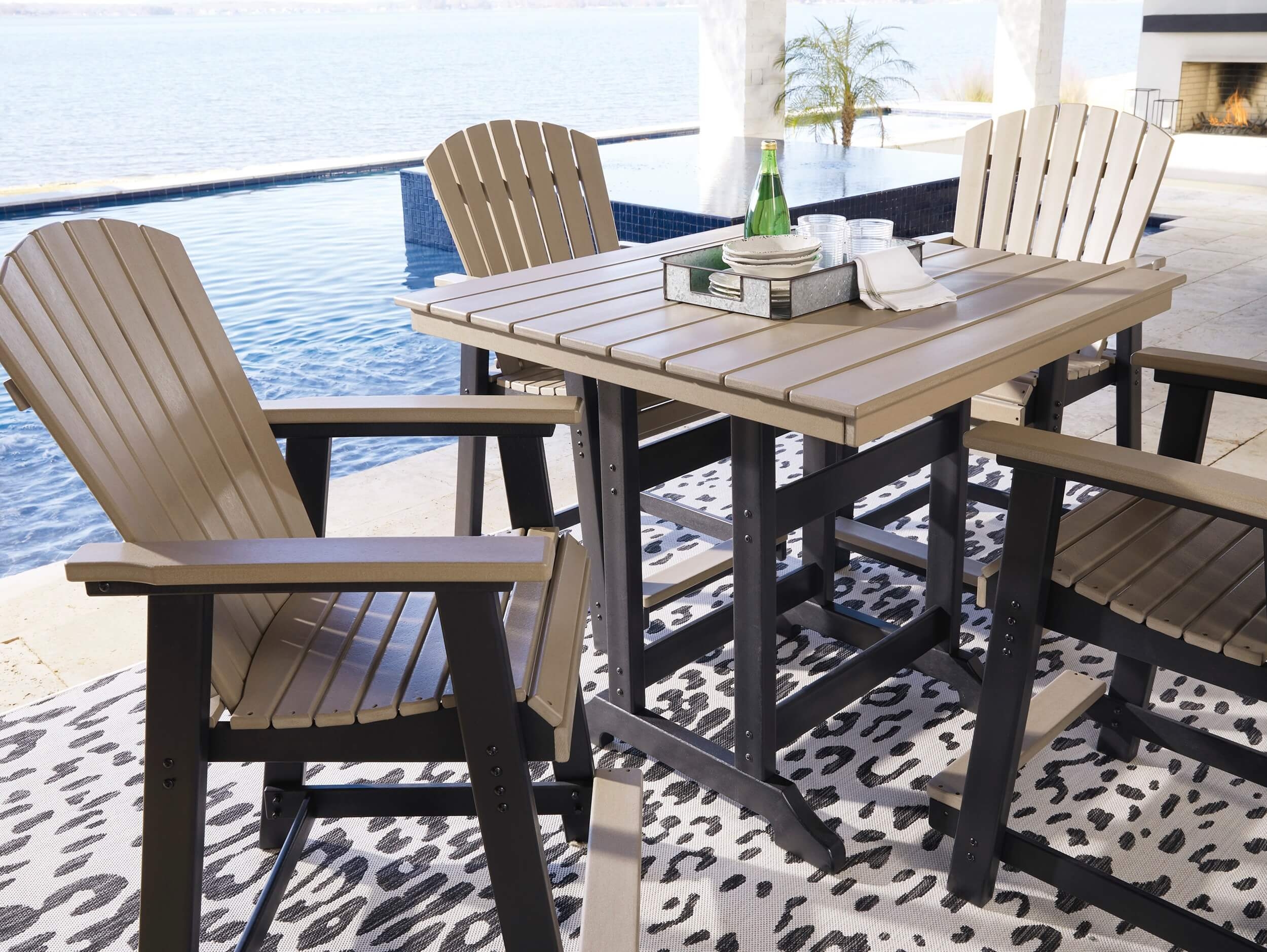 Fairen Trail Outdoor High-Density Polyethylene Counter Height Dining Table