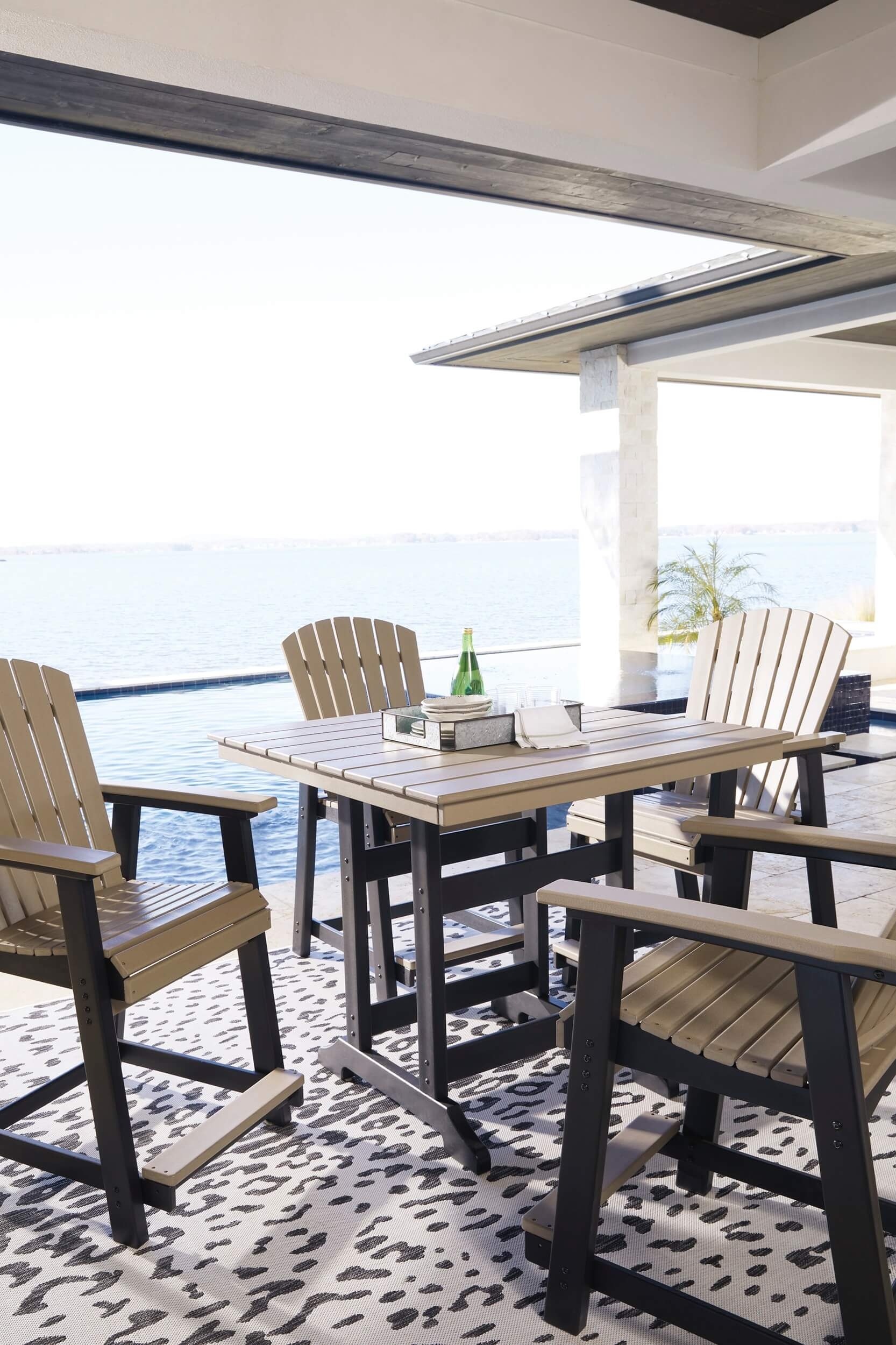 Fairen Trail Outdoor High-Density Polyethylene Counter Height Dining Table