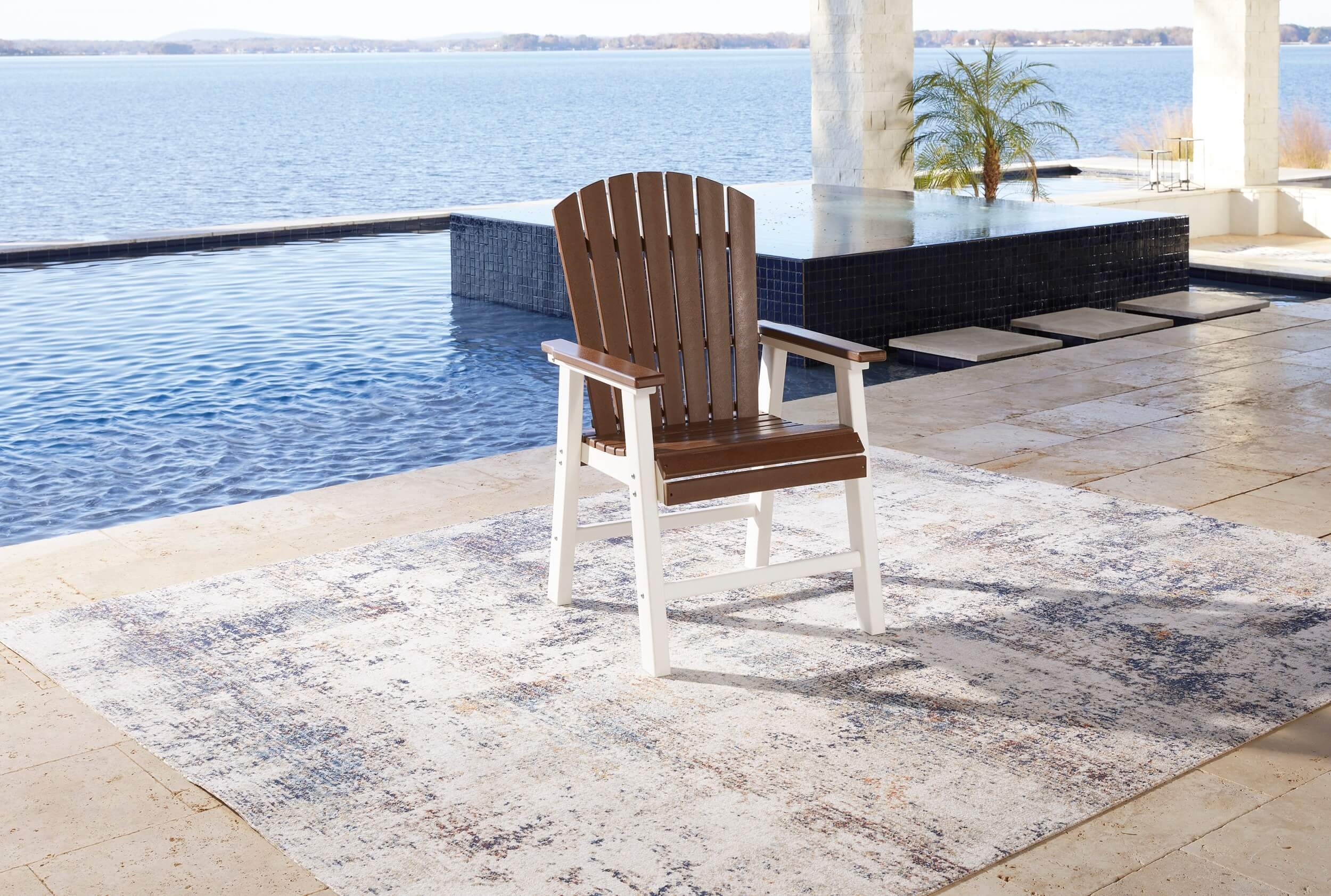 Genesis Bay Outdoor High-Density Polyethylene Dining Arm Chair, Set of 2