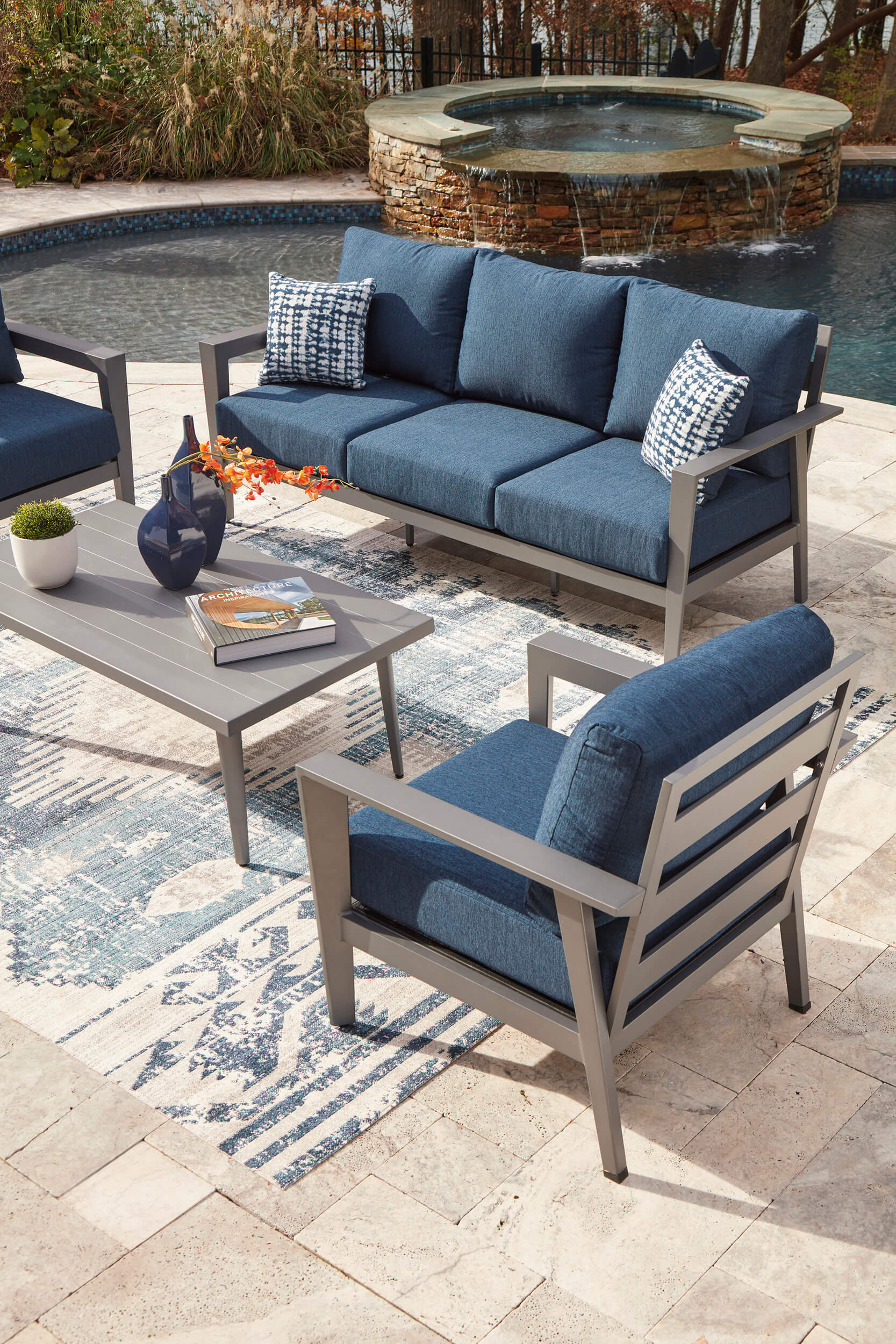 Gali Aluminum/Polyester 3-Piece Patio Set