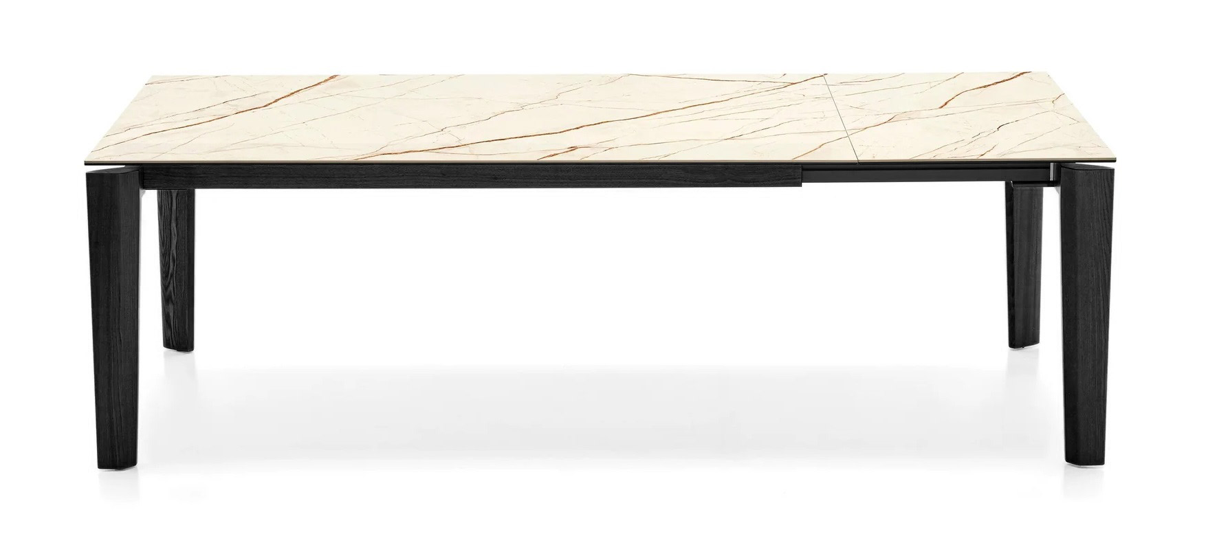 Dogma W70.9"-94.5" Rectangular Ceramic/Wood Extendable Dining Table