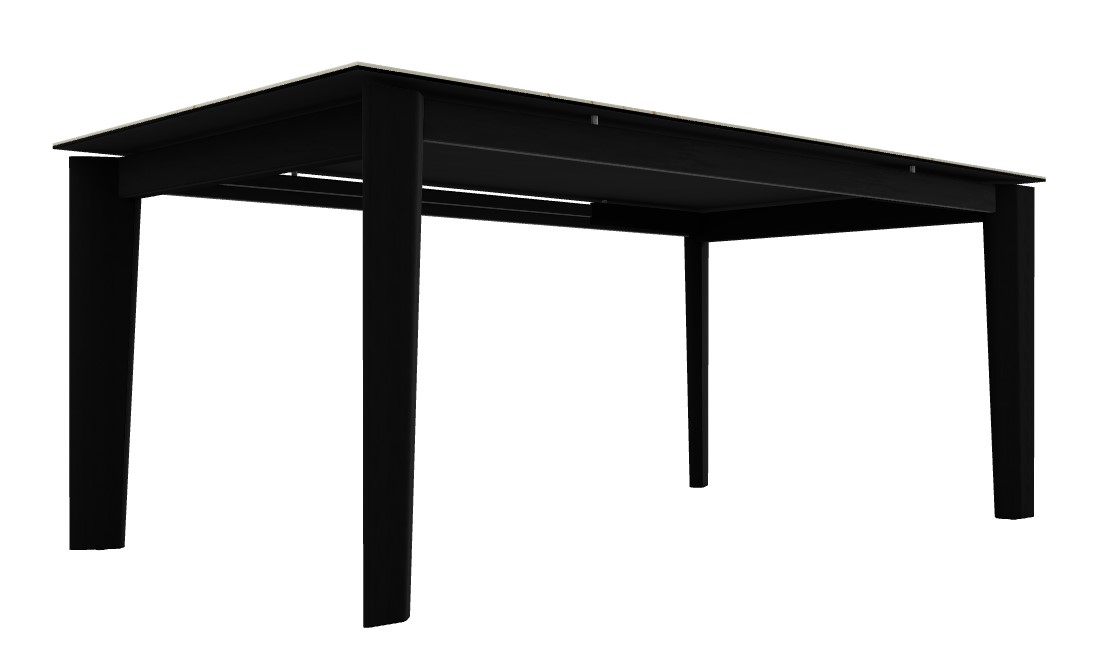 Dogma W70.9"-94.5" Rectangular Ceramic/Wood Extendable Dining Table