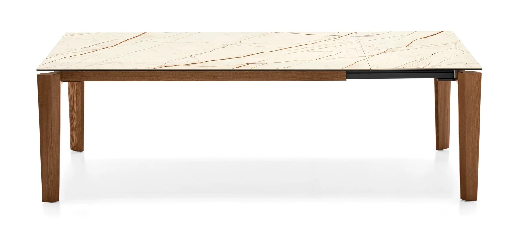 Dogma W70.9"-94.5" Rectangular Ceramic/Wood Extendable Dining Table