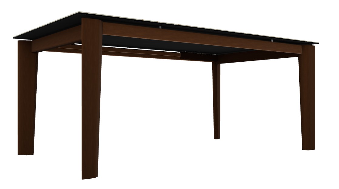 Dogma W70.9"-94.5" Rectangular Ceramic/Wood Extendable Dining Table
