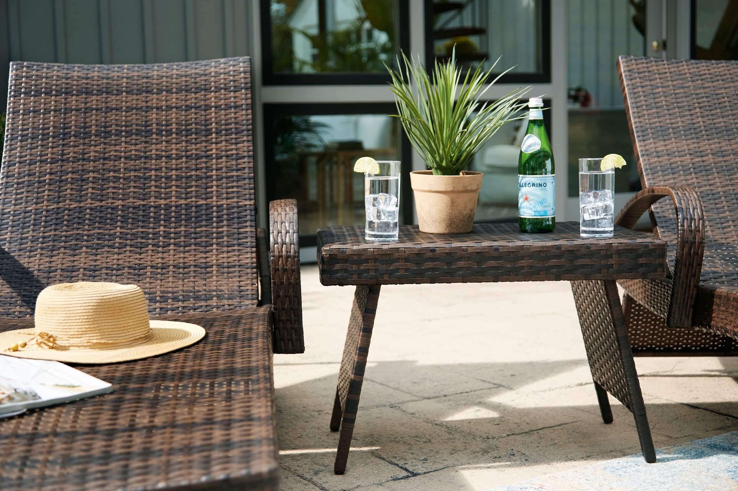 Kantana Outdoor Resin Wicker Rectangular End Table