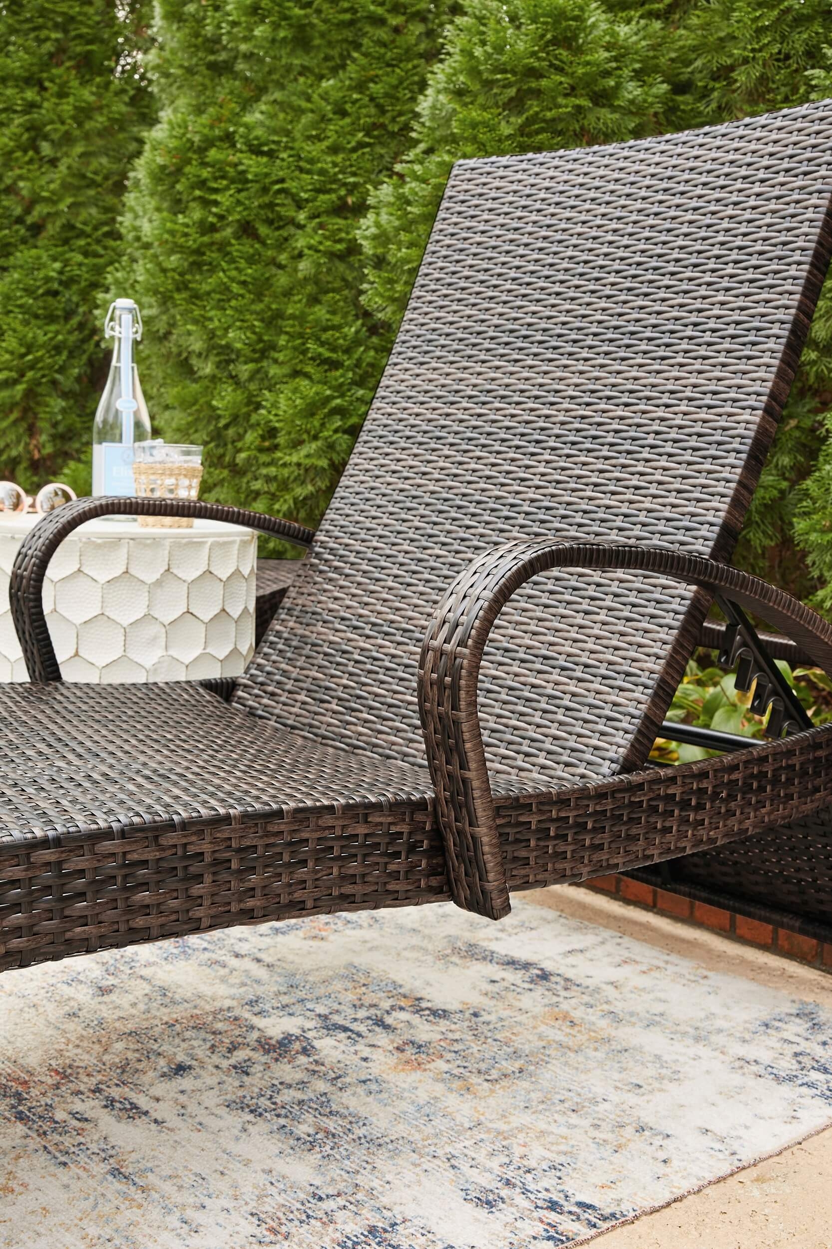 Kantana Outdoor Resin Wicker Chaise Lounge, Set of 2