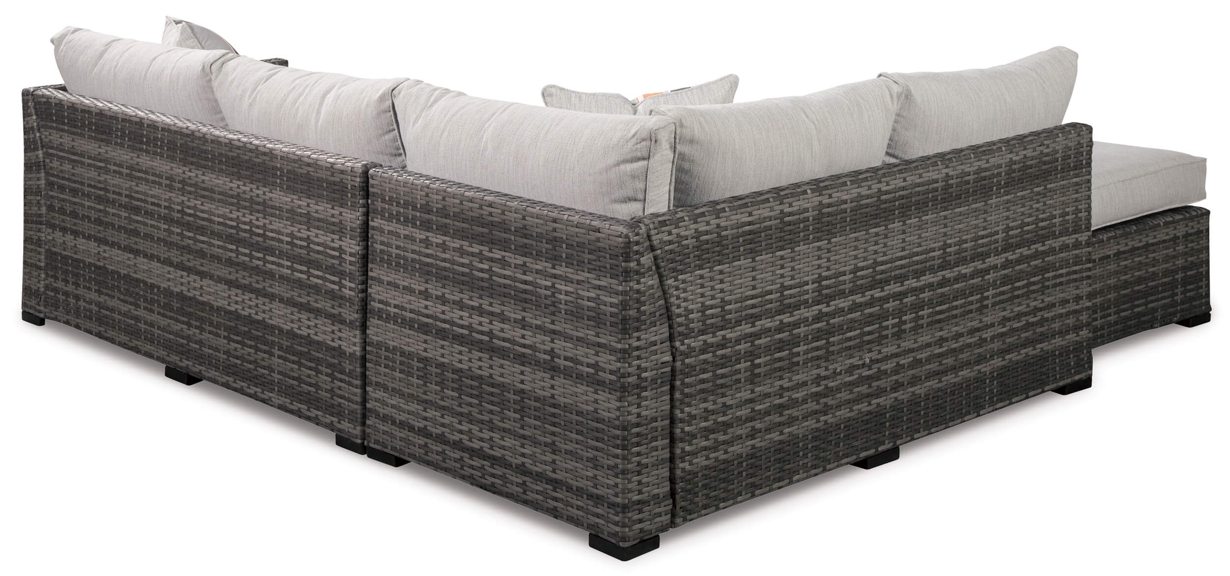 Ashley SM Cherry Point 4-Piece Nuvella Fabric Wicker Outdoor Sectional Set