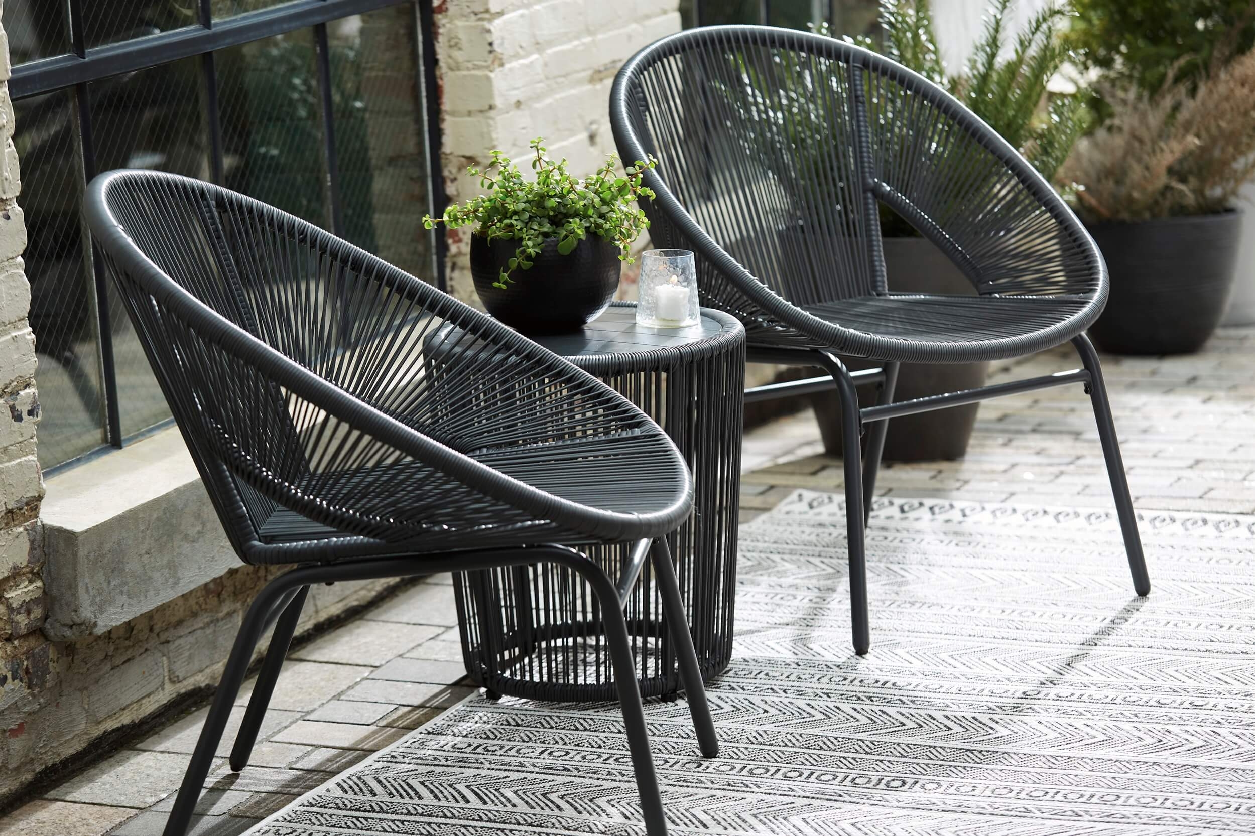 Mandarin Cape 3-Piece Outdoor Resin Wicker Dining Set