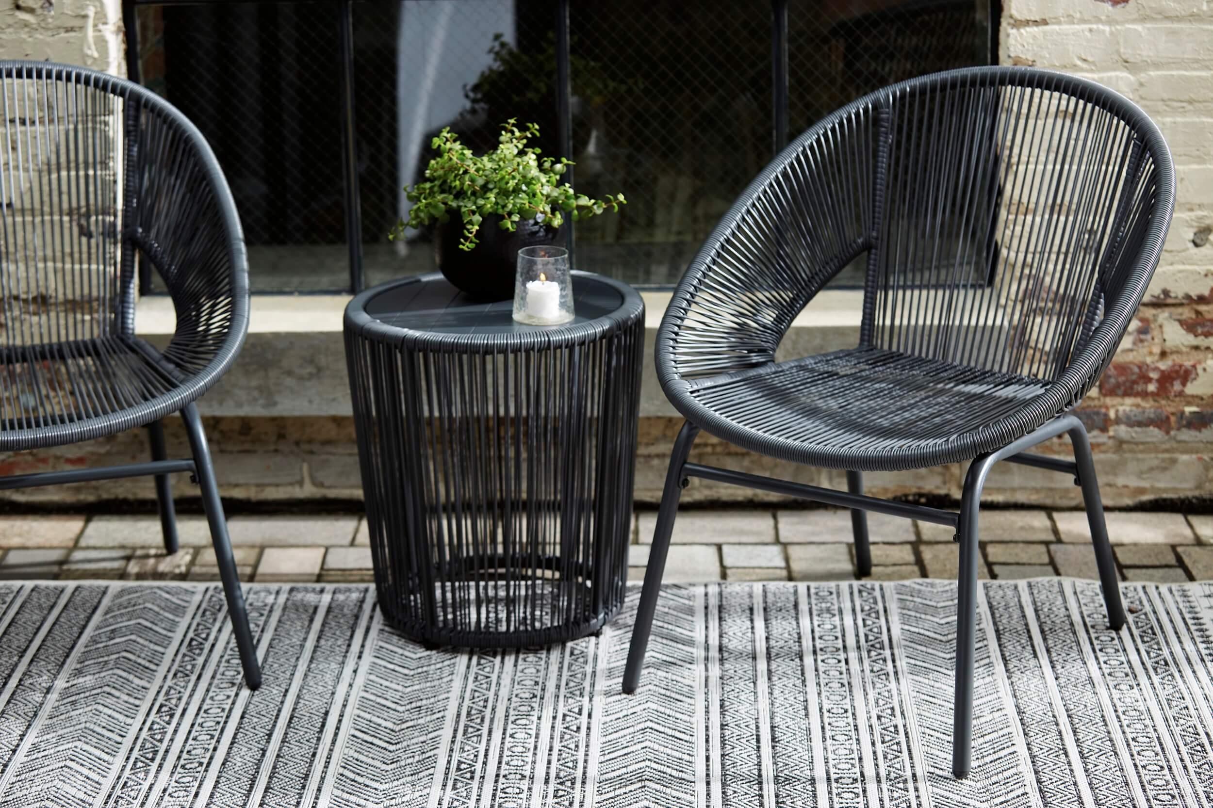Mandarin Cape 3-Piece Outdoor Resin Wicker Dining Set