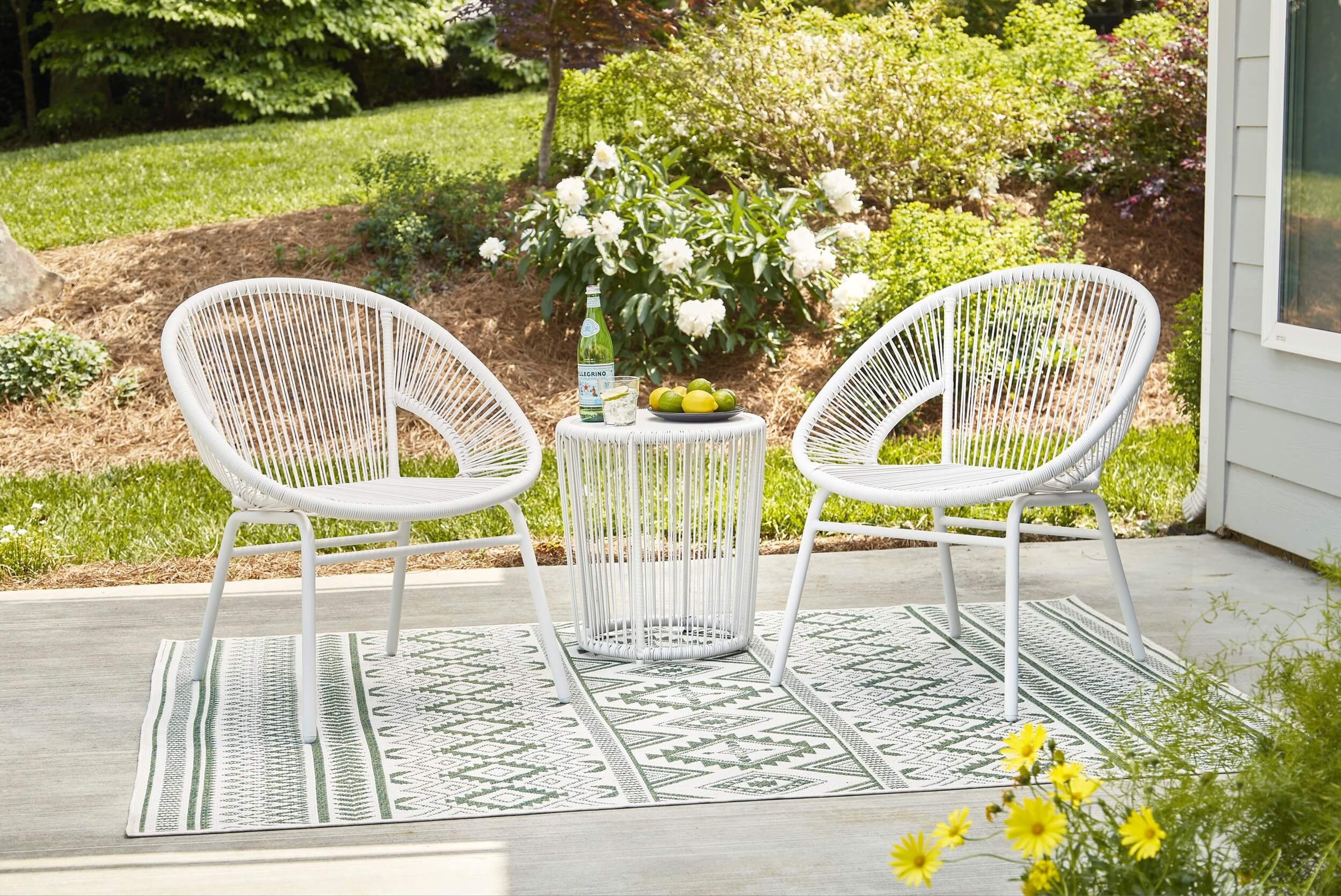 Mandarin Cape 3-Piece Outdoor Resin Wicker Dining Set