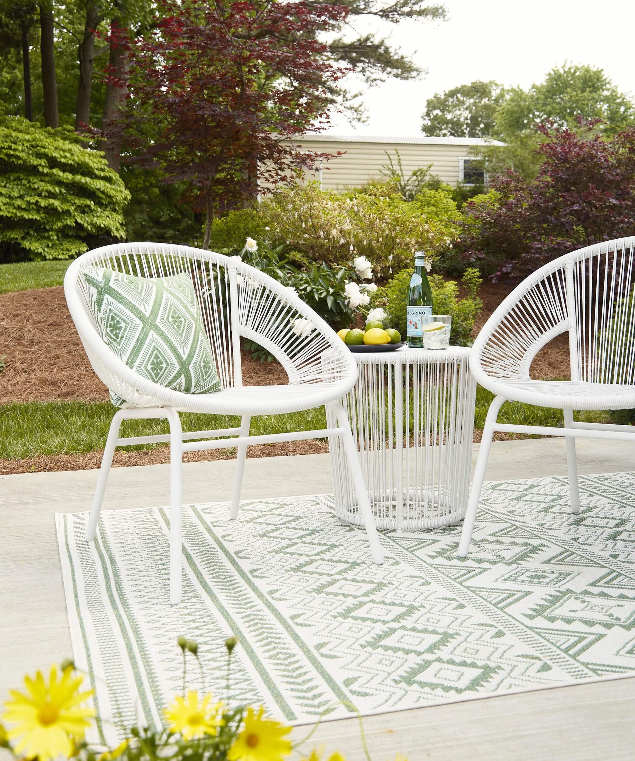 Mandarin Cape 3-Piece Outdoor Resin Wicker Dining Set