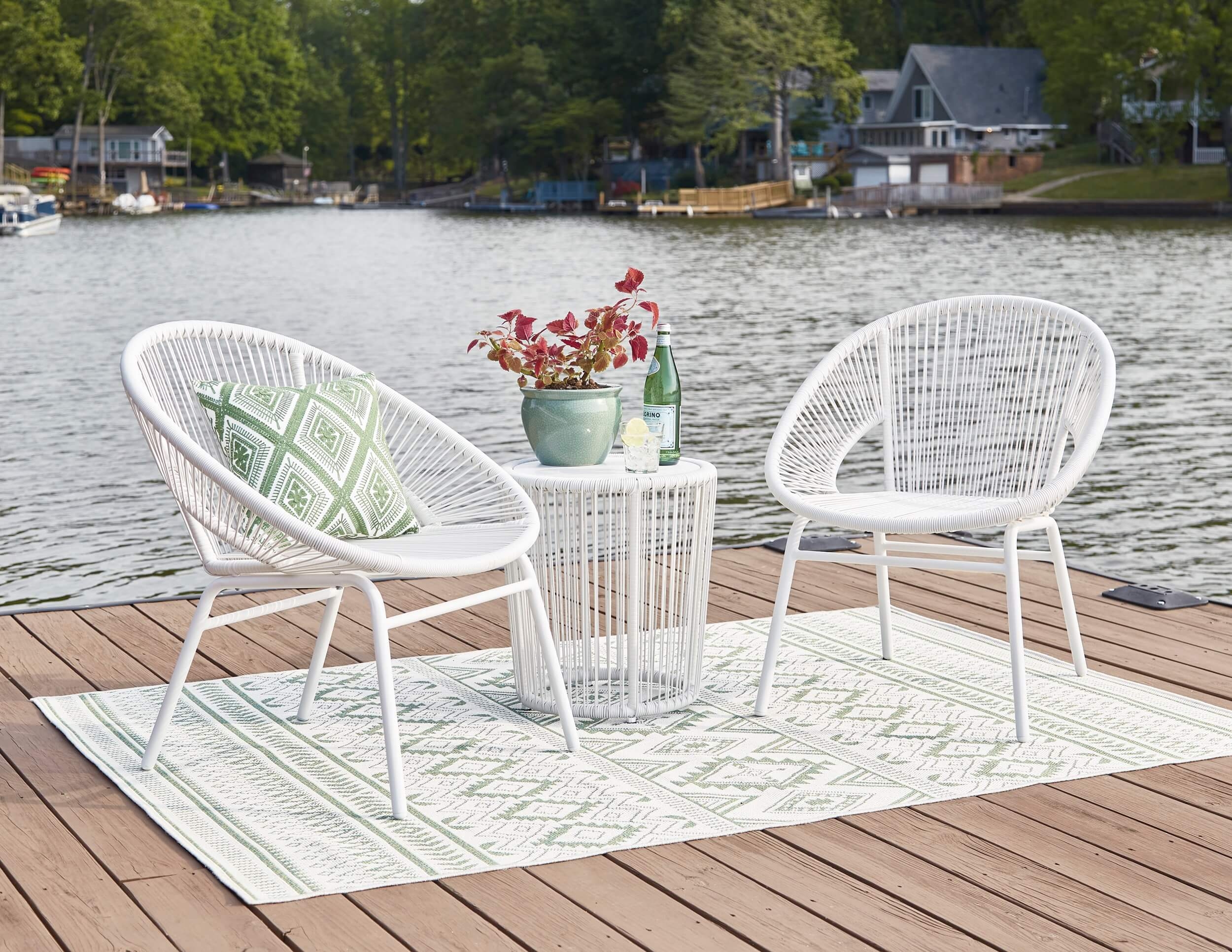 Mandarin Cape 3-Piece Outdoor Resin Wicker Dining Set