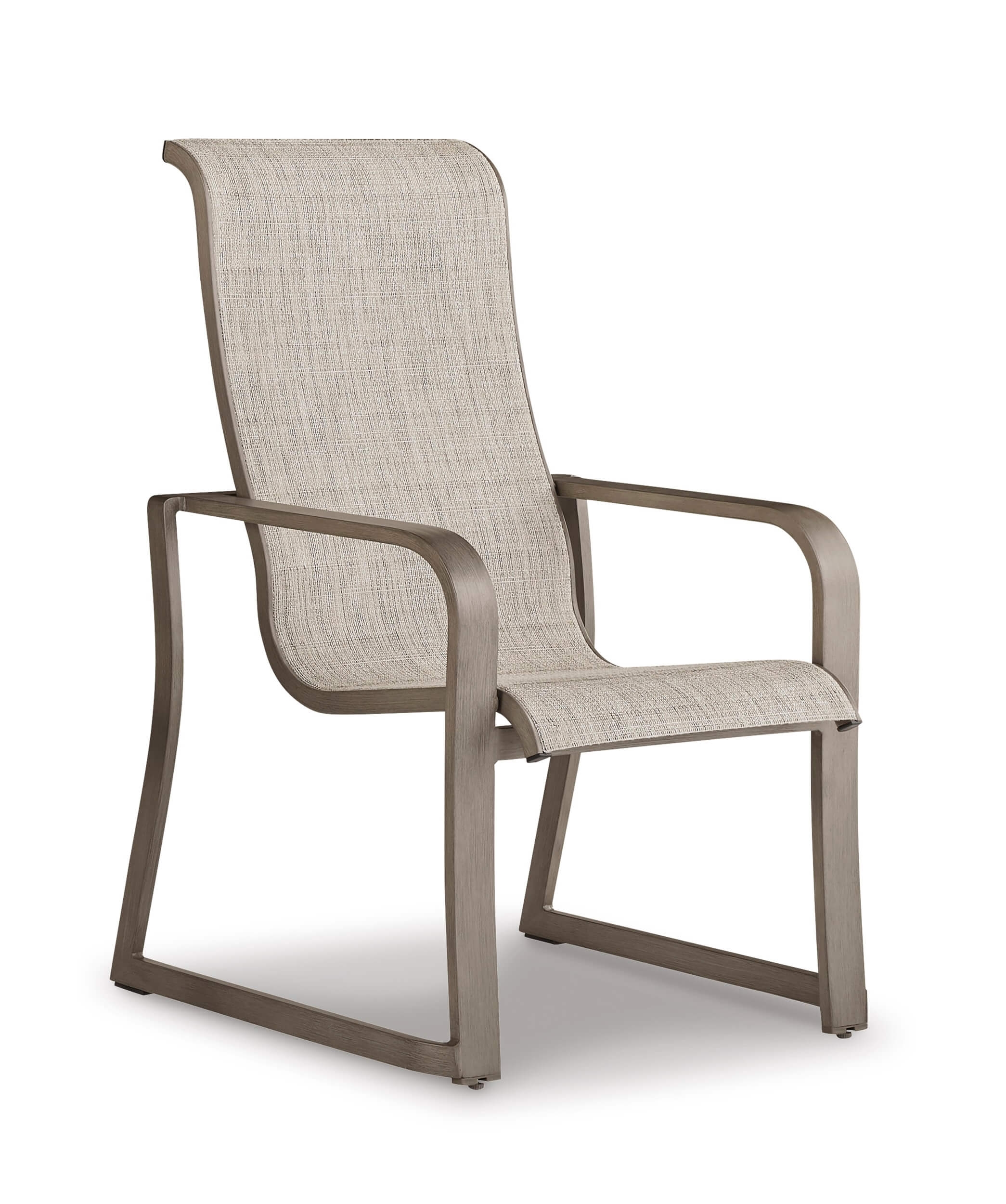 Beach Front Sling Fabric Stackable Arm Chair, Set of 4