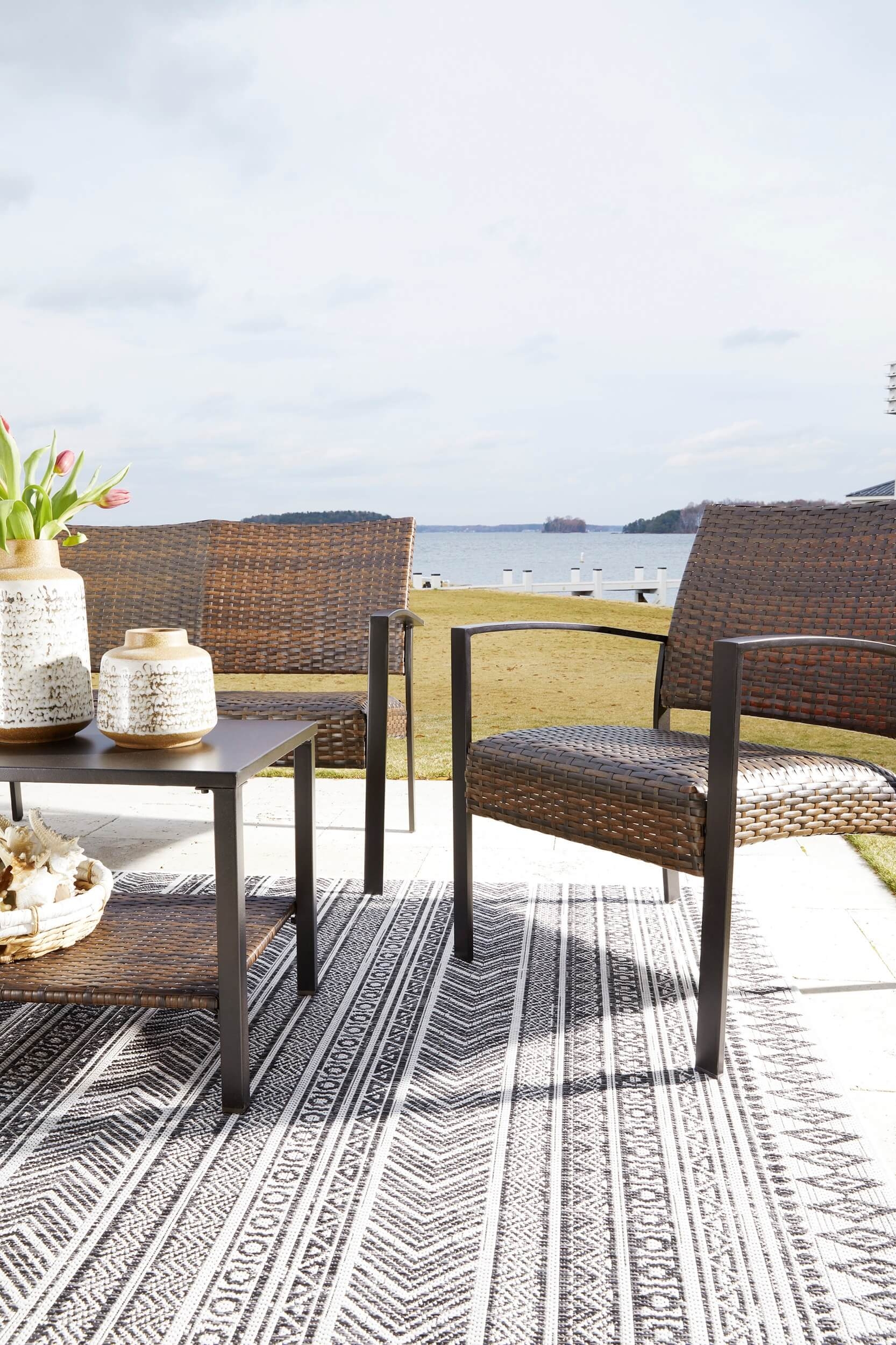 Zariyah 4-Piece Outdoor Resin Wicker Seating Set