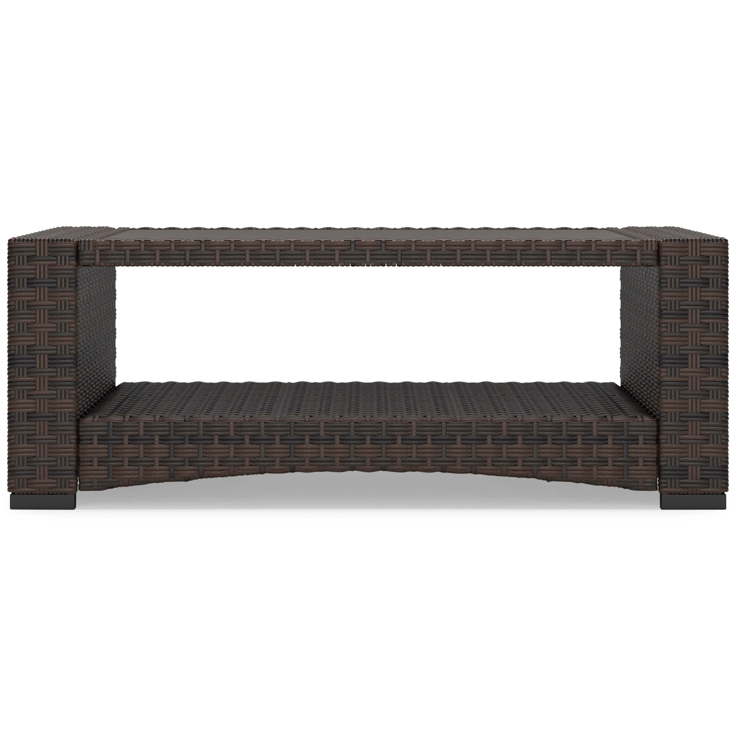 Windglow Outdoor Resin Wicker Rectangular Coffee Table