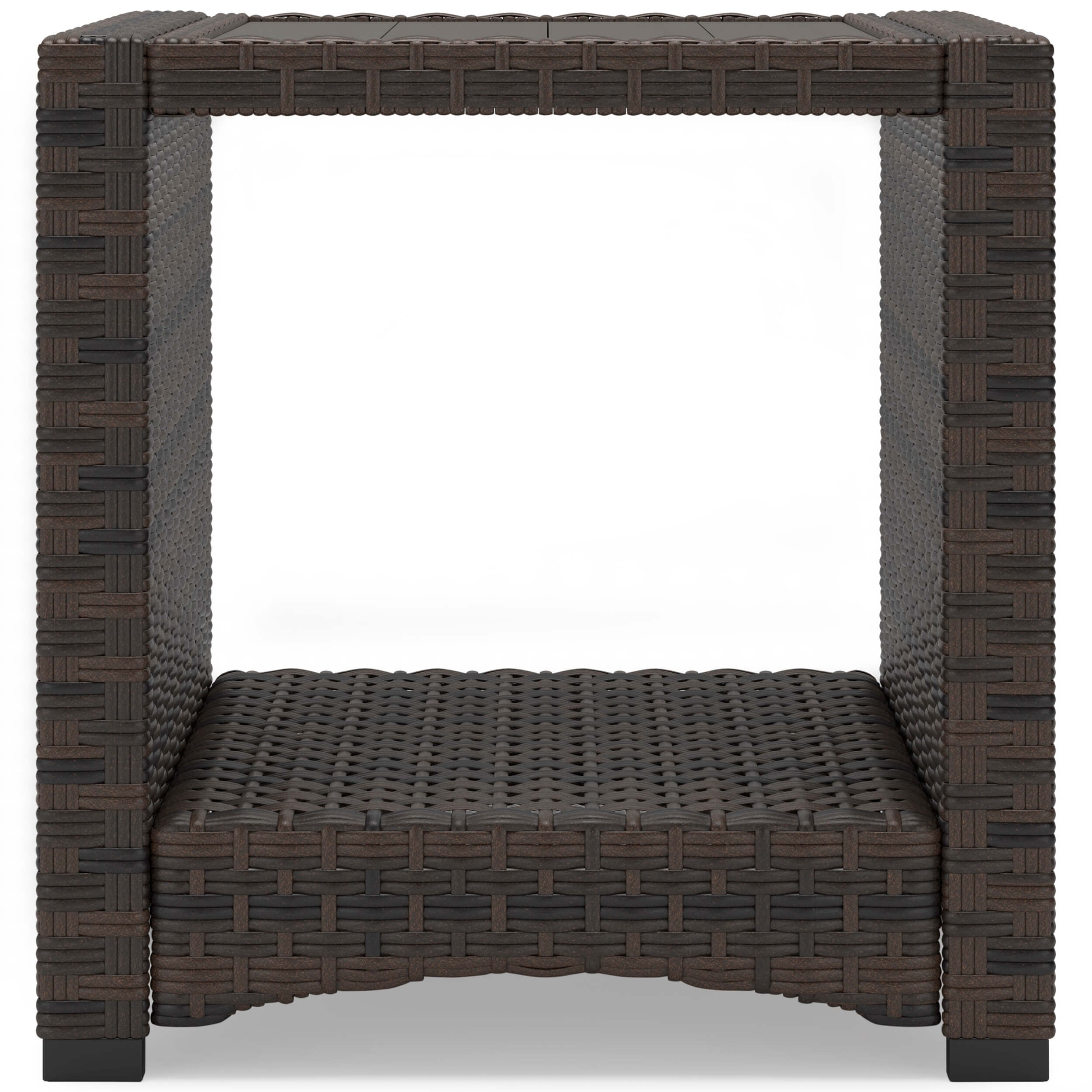 Windglow Outdoor Resin Wicker Square End Table