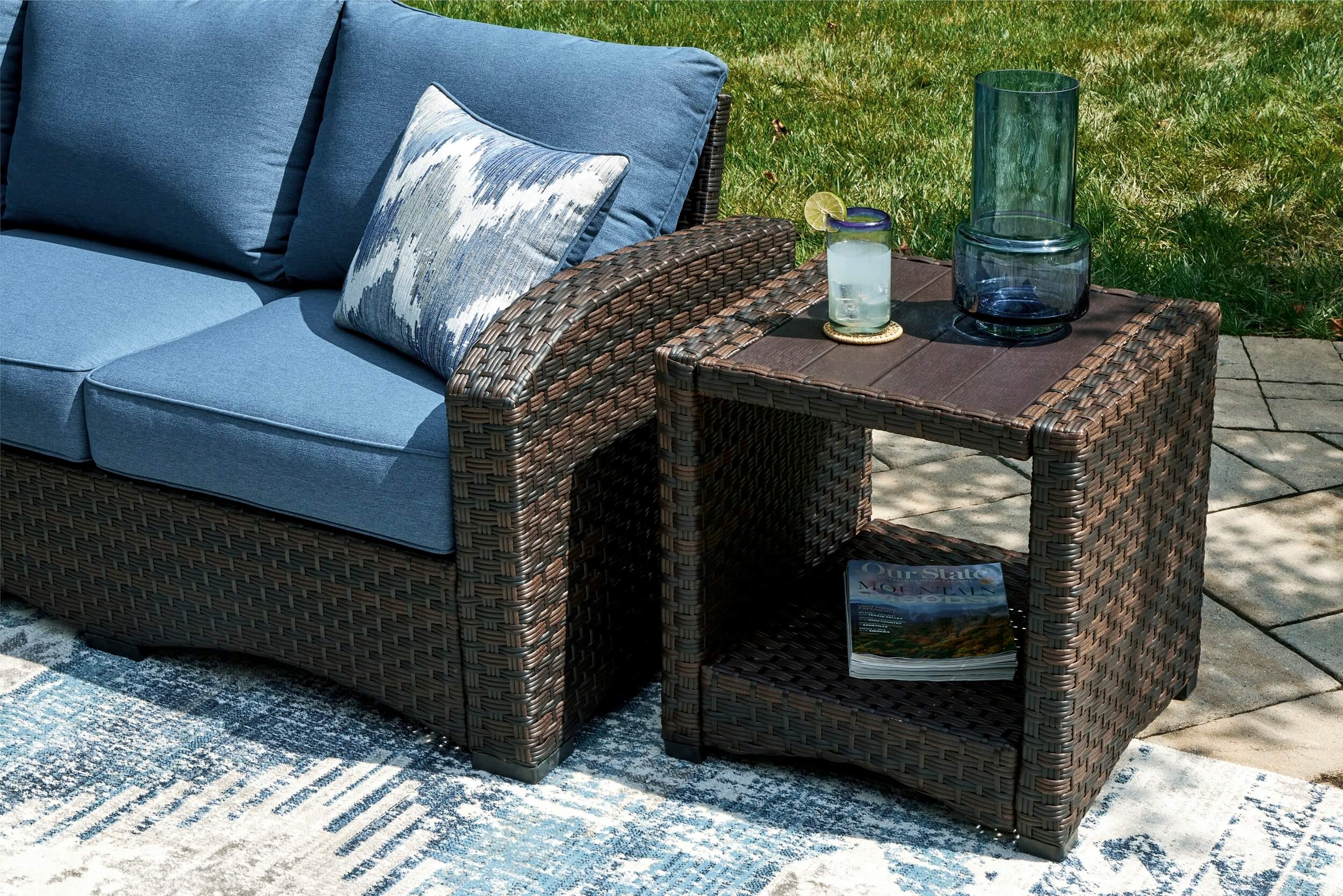 Windglow Outdoor Nuvella Fabric/Resin Wicker Patio Set